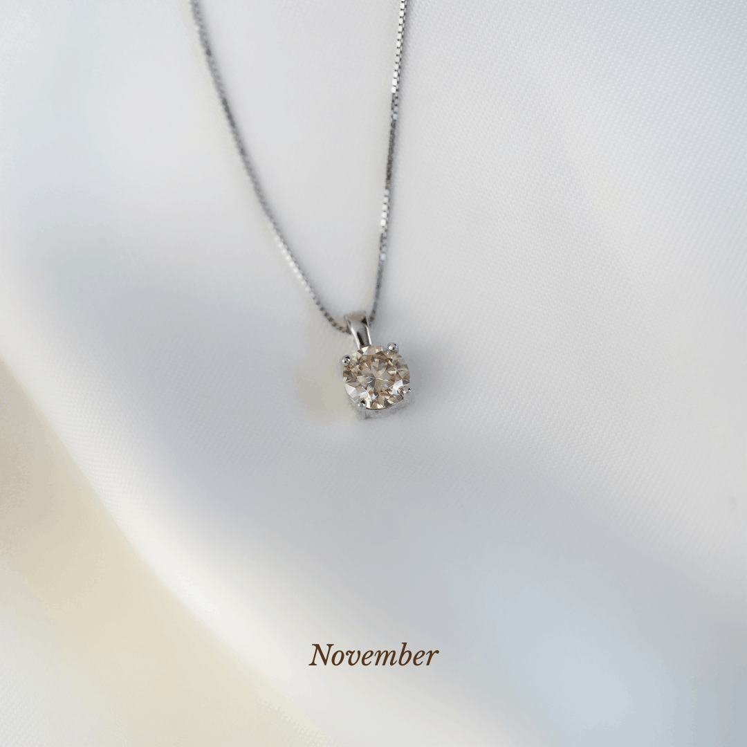 Caro Birthstone Round Necklace