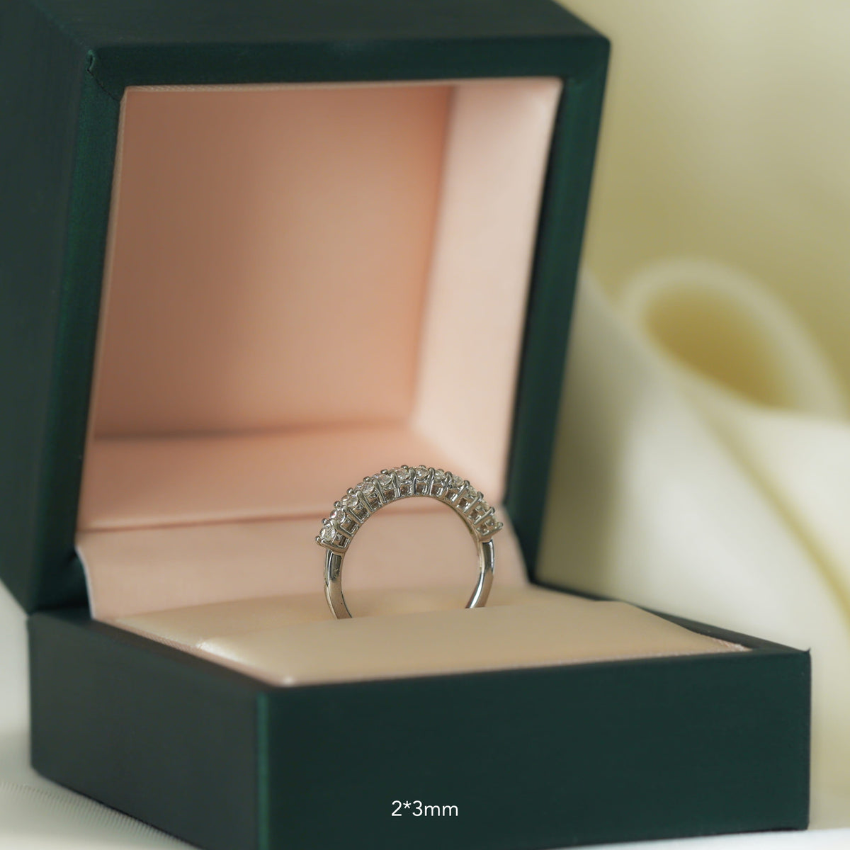 Luna Oval Half Eternity Ring