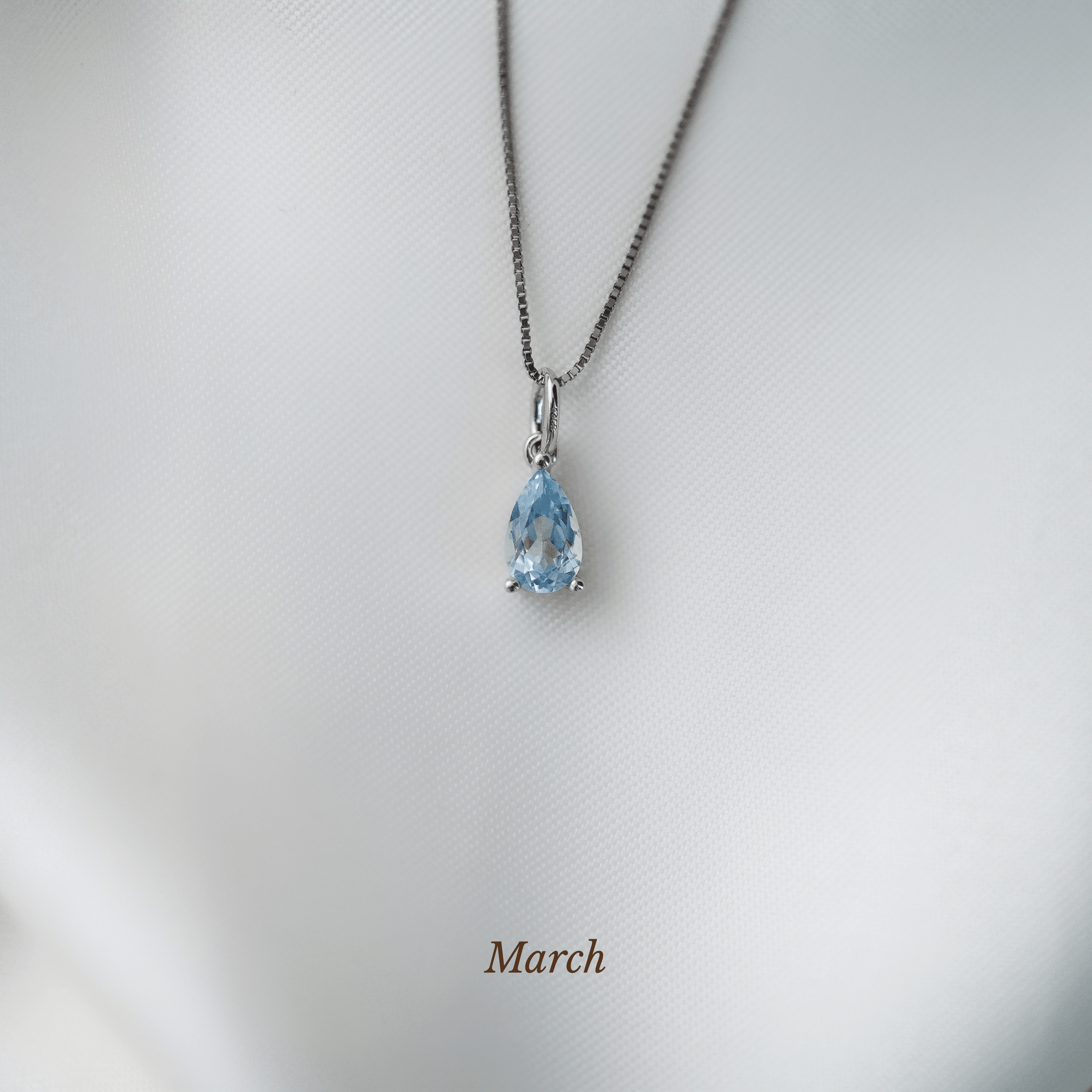 Caro Birthstone Pear Necklace