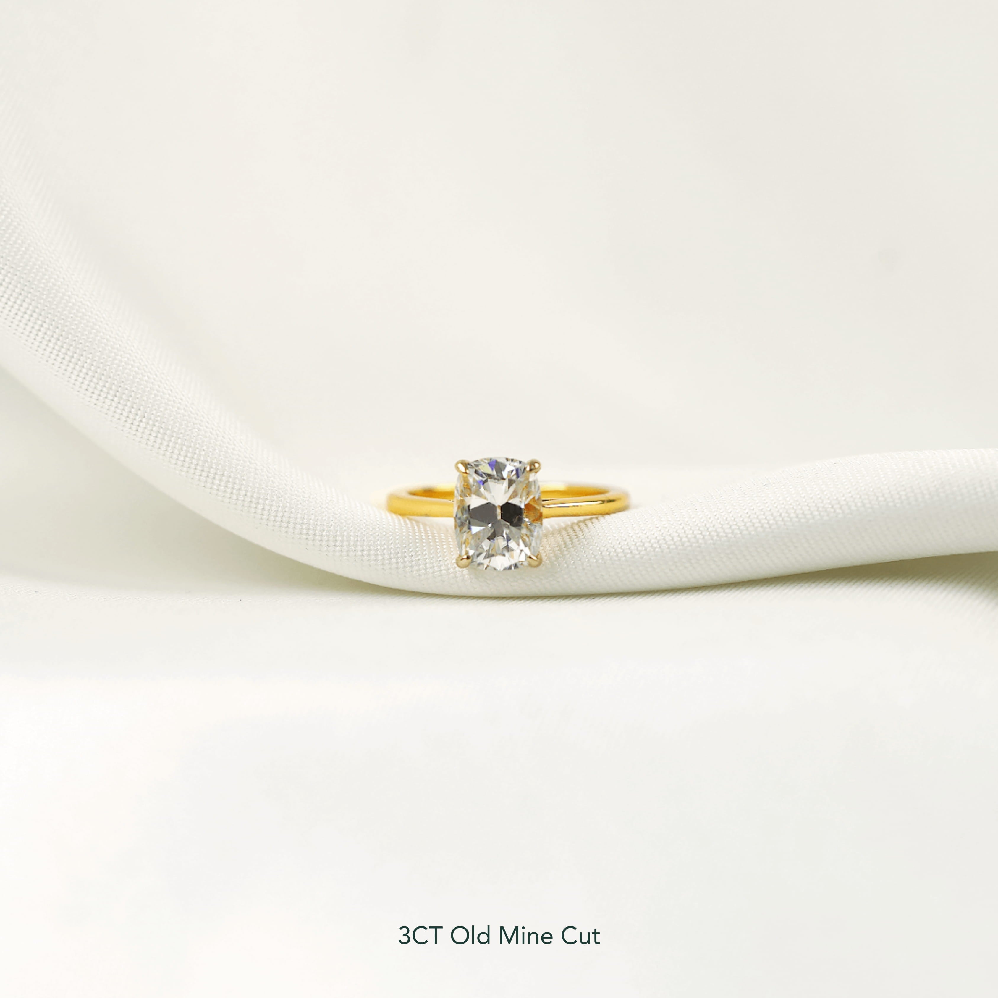 Elongated Cushion Solitaire Ring