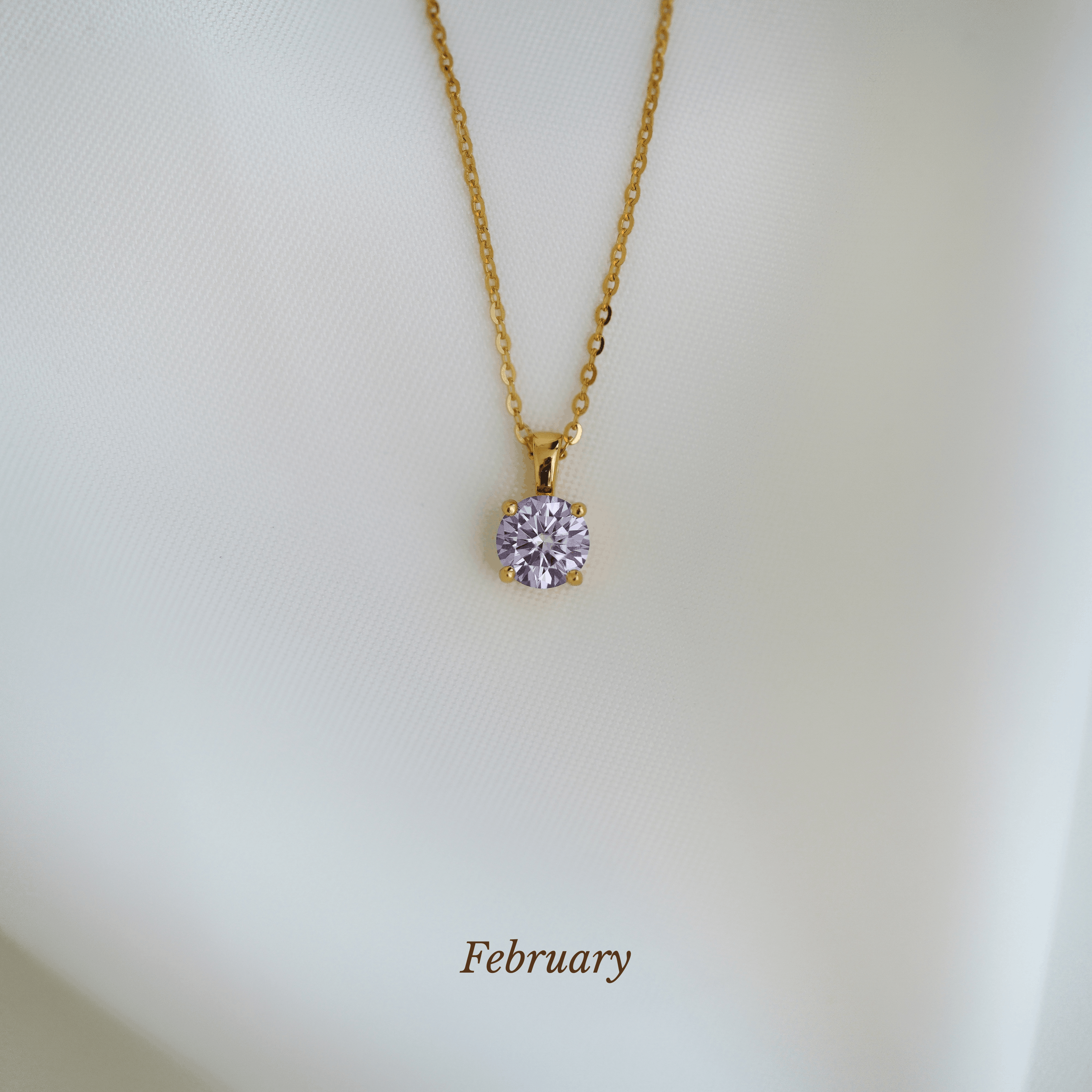 Caro Birthstone Round Necklace