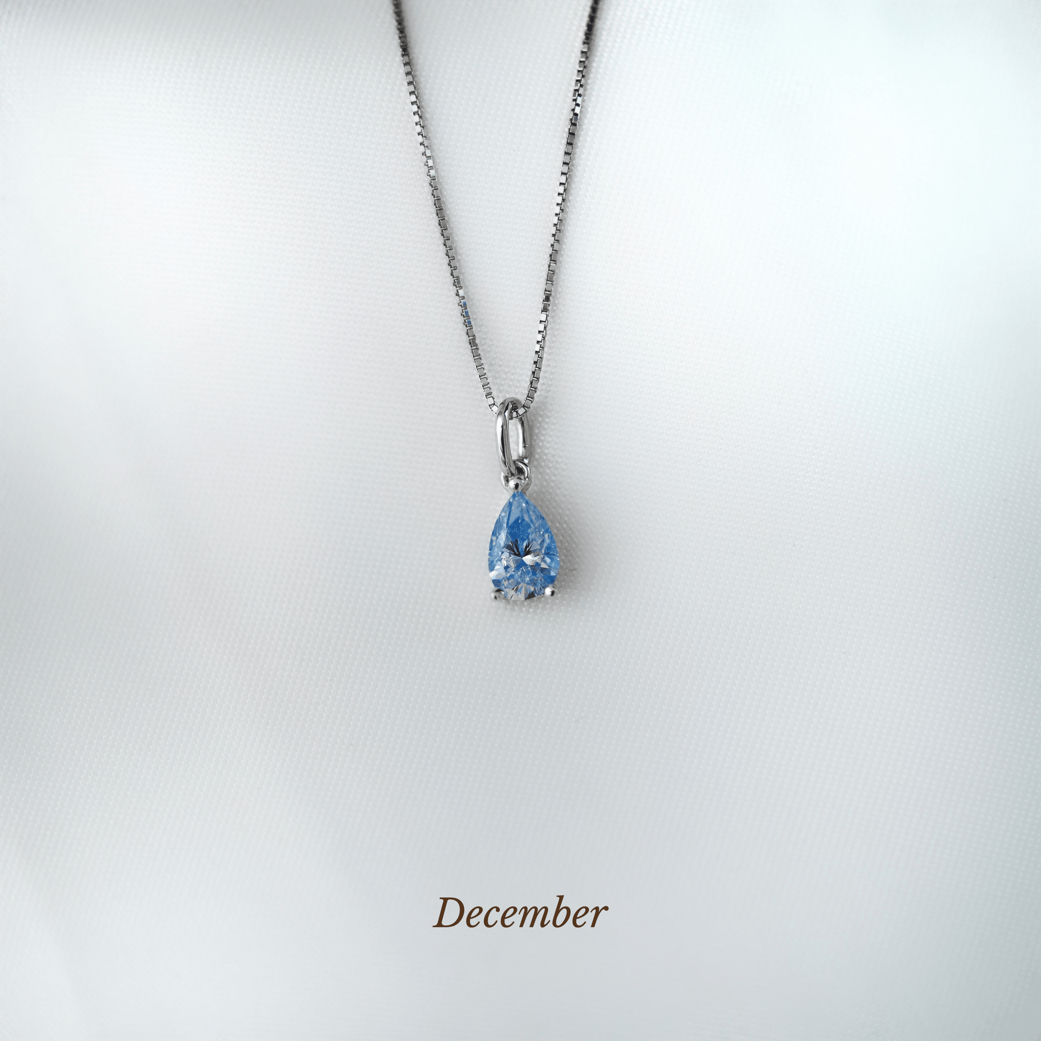 Caro Birthstone Pear Necklace