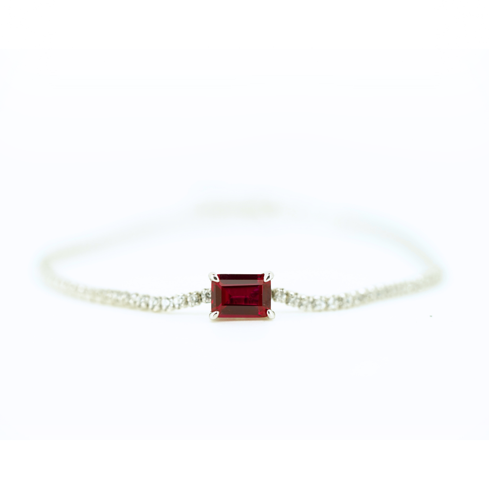 Lab Ruby Bracelet