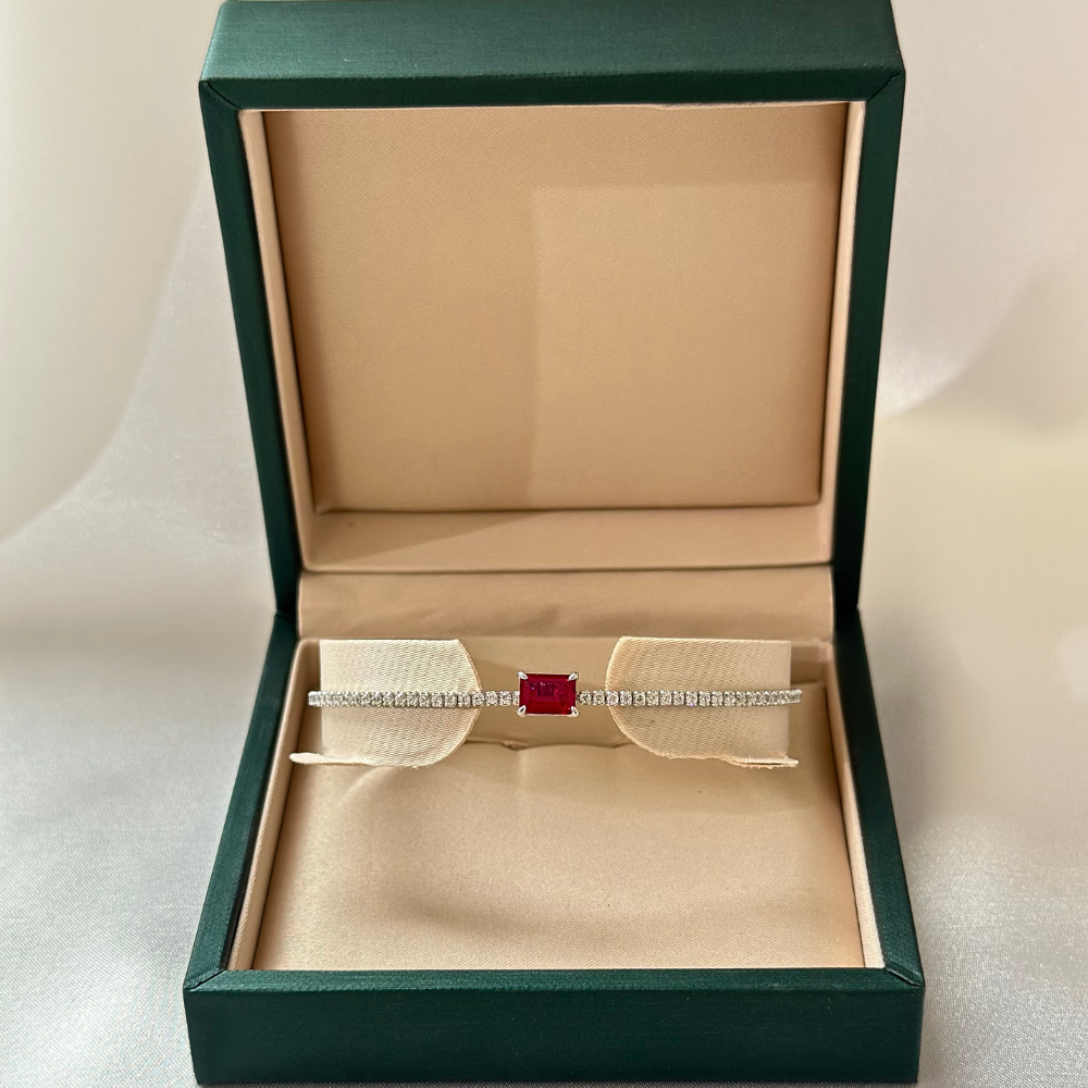 Lab Ruby Bracelet