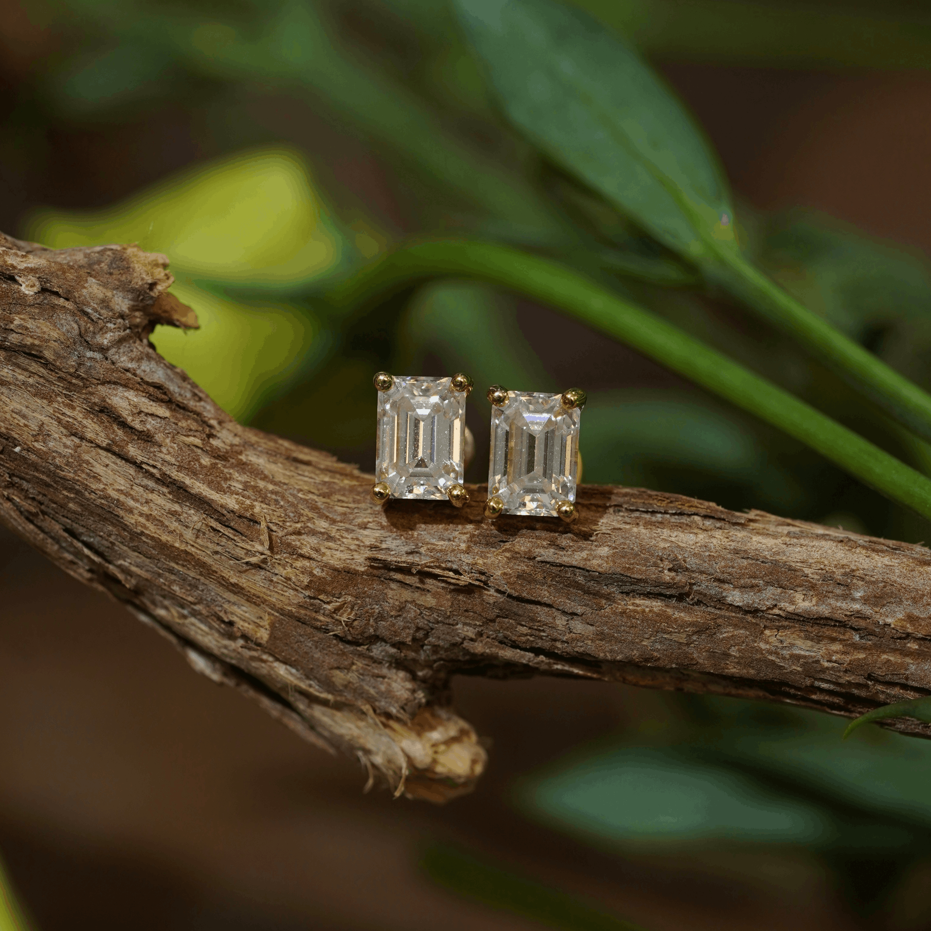 Emerald Stud Earrings