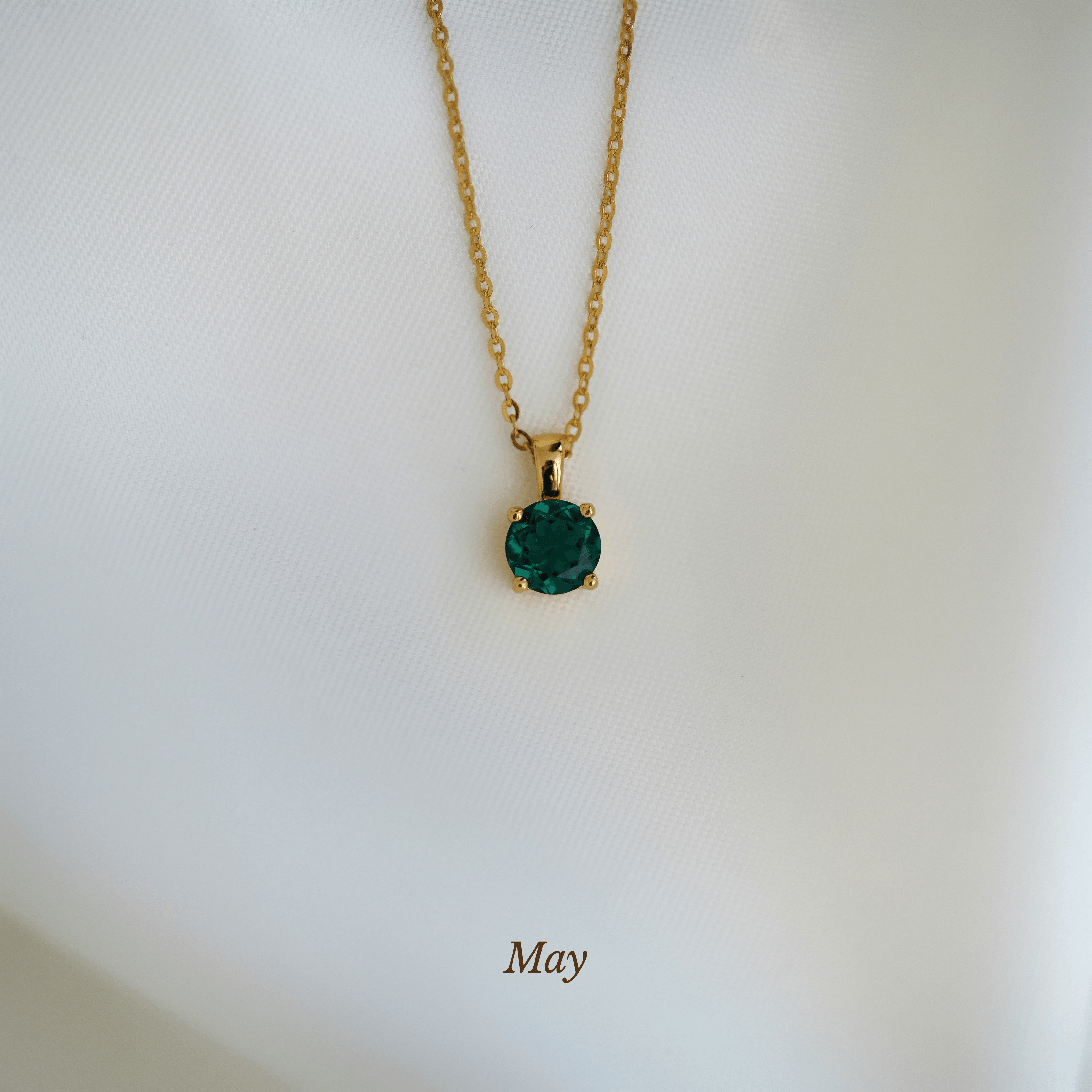 Caro Birthstone Round Necklace