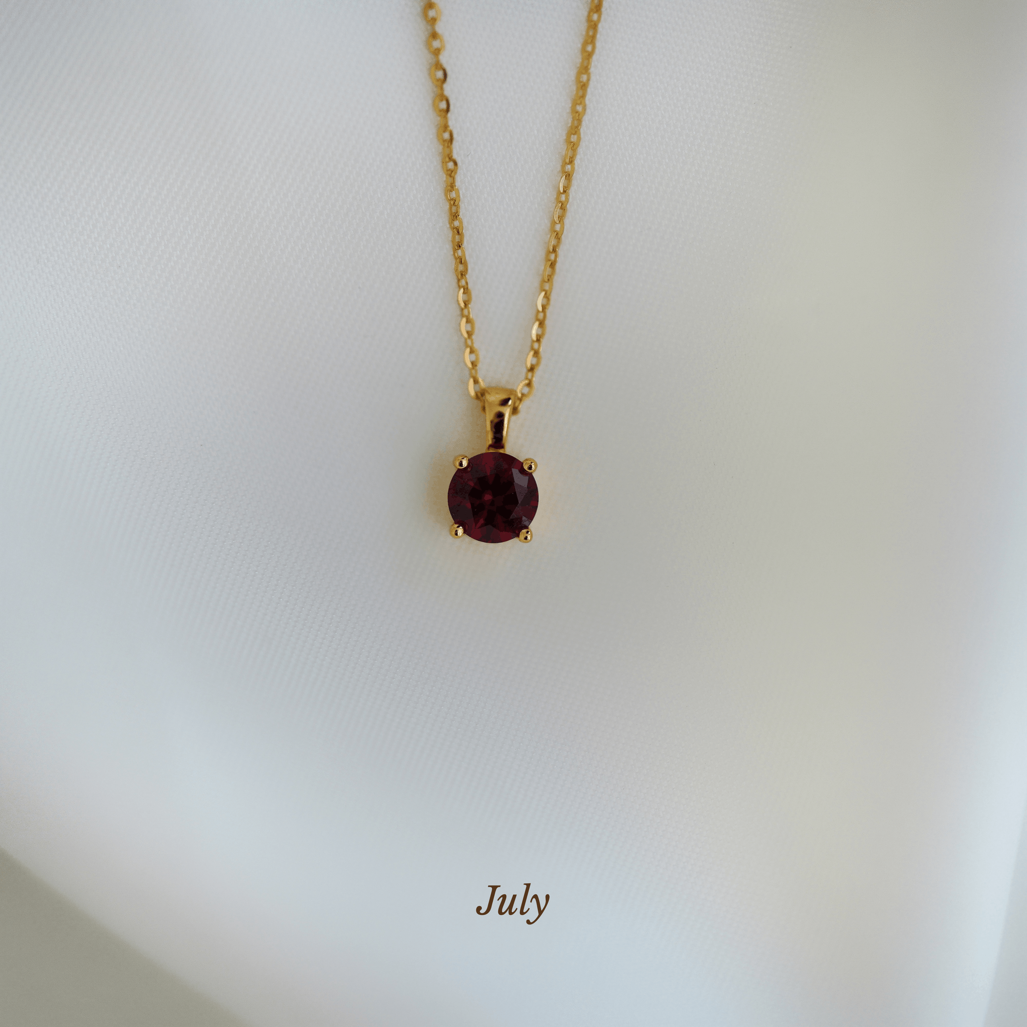 Caro Birthstone Round Necklace