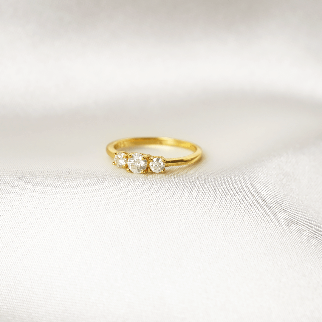 Astra Three-Stone Promise Ring