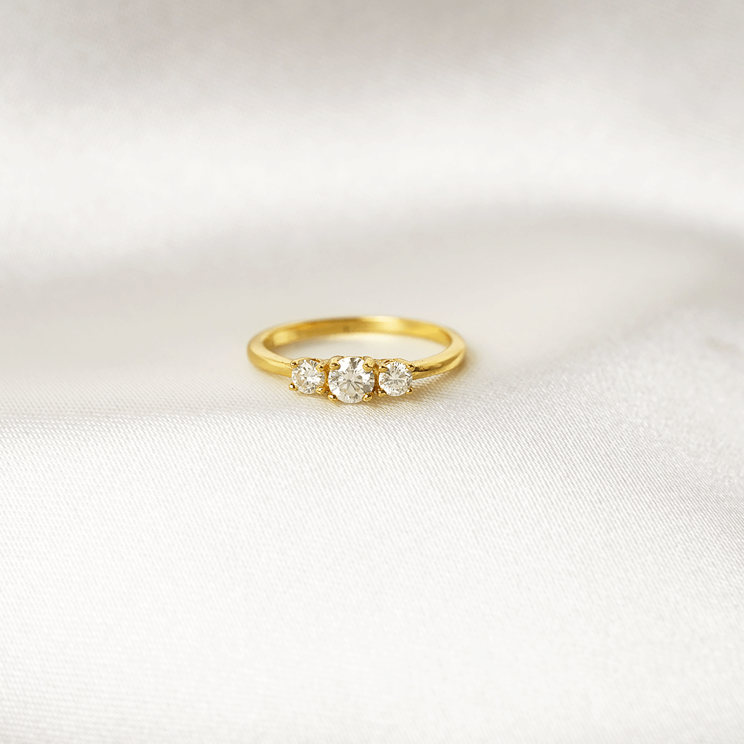 Astra Three-Stone Promise Ring