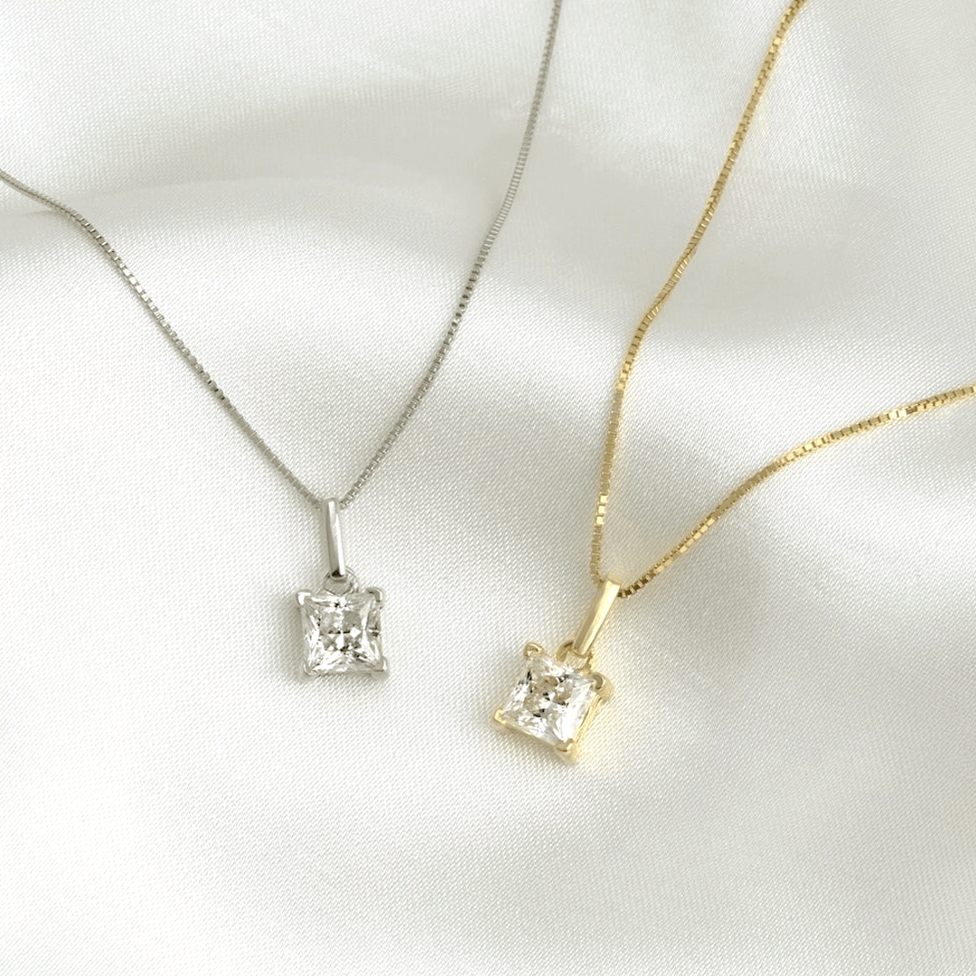 Aurora Princess Cut Necklace