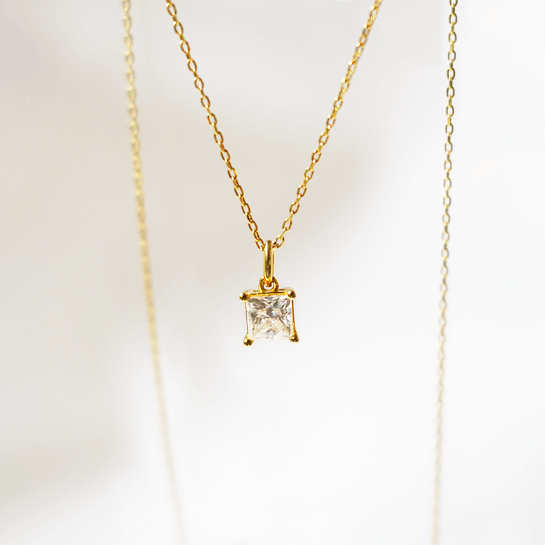 Aurora Princess Cut Necklace - Main Image