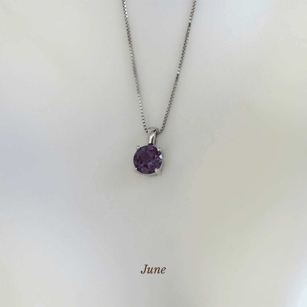 Caro Birthstone Round Necklace