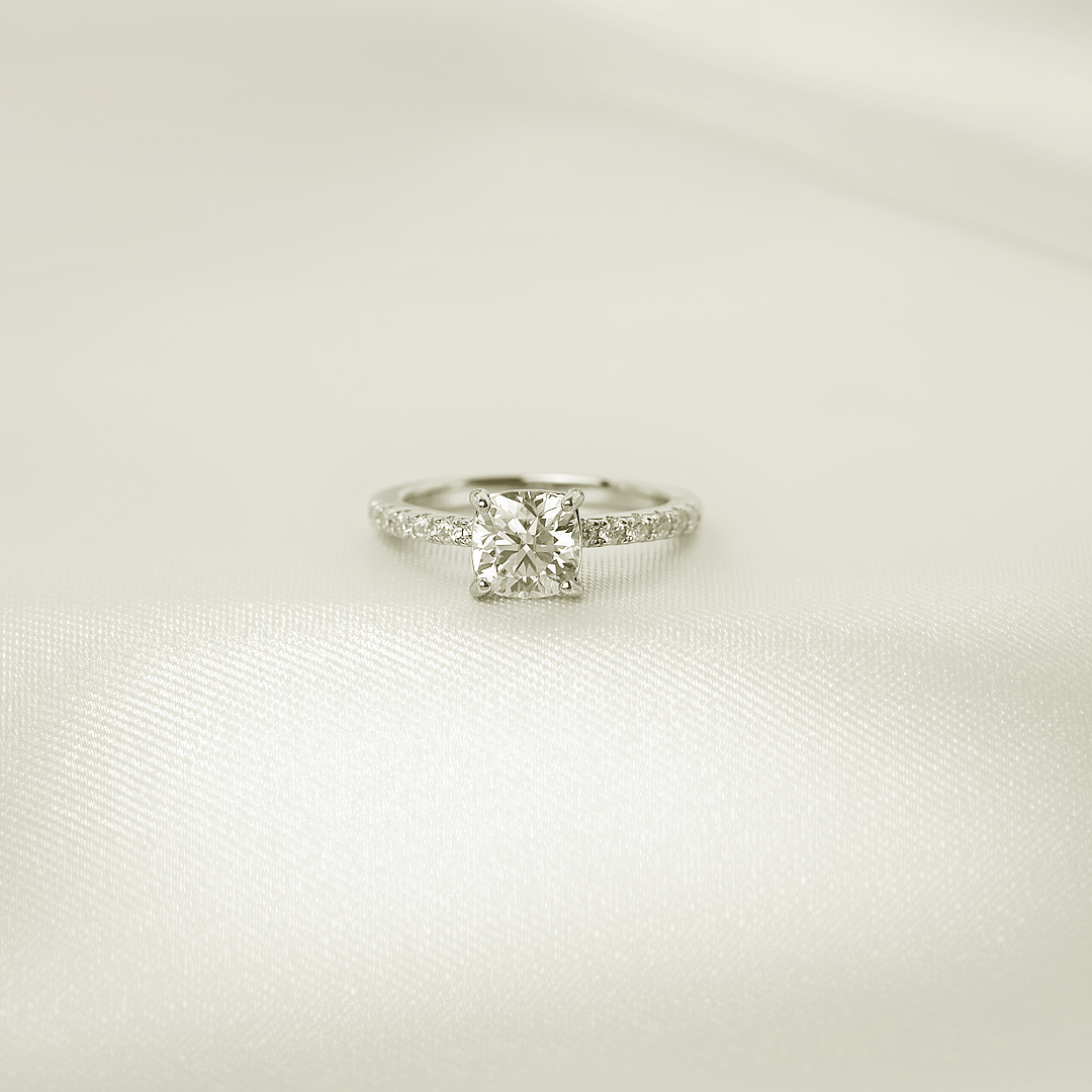 Cushion Pavé Ring