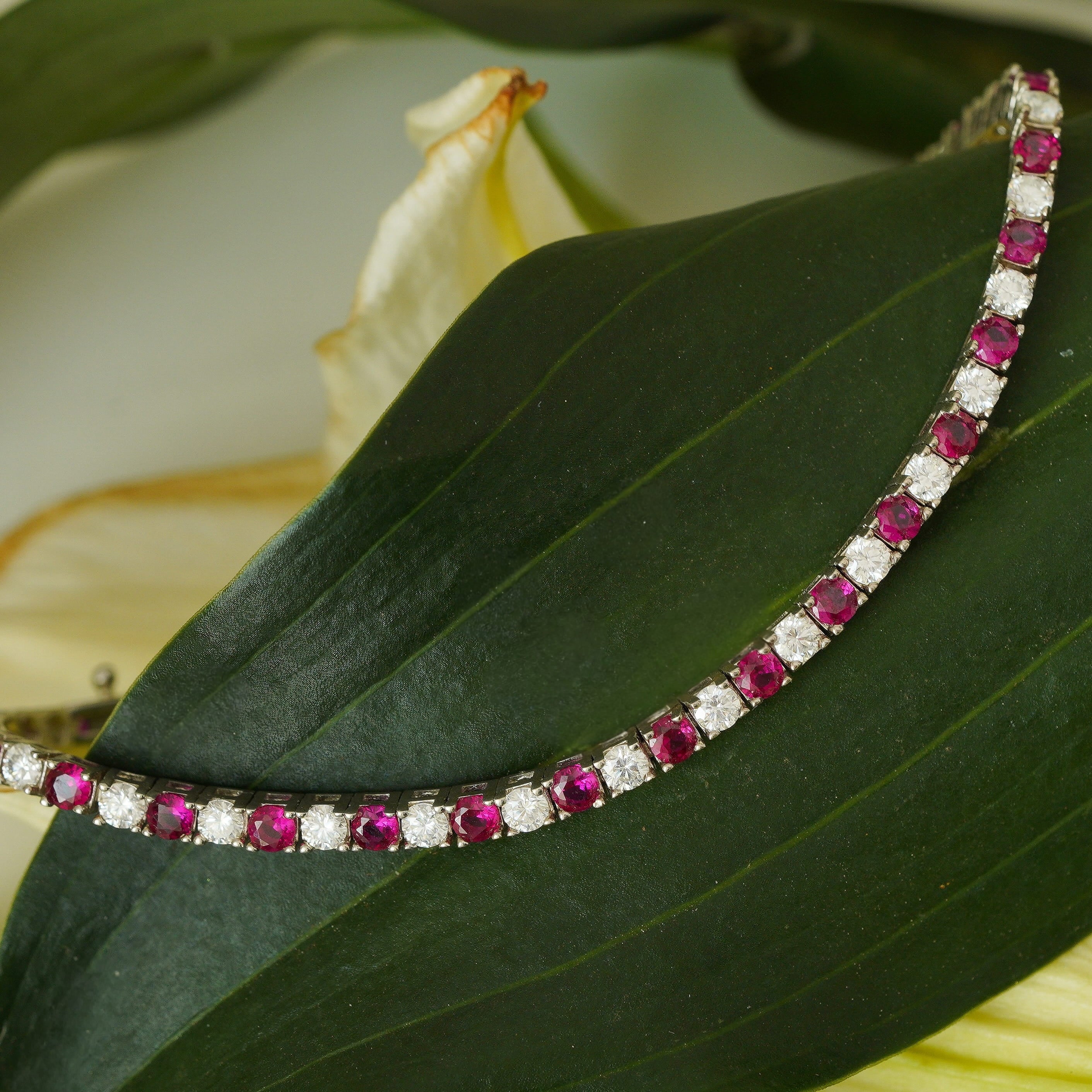 Lab Ruby Tennis Bracelet