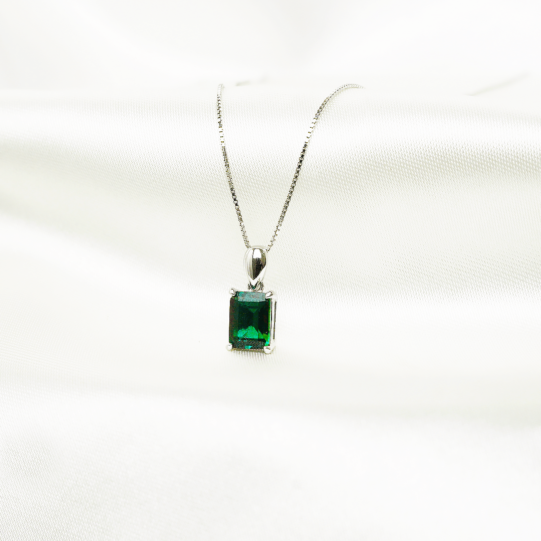 Lab Emerald Classic Necklace