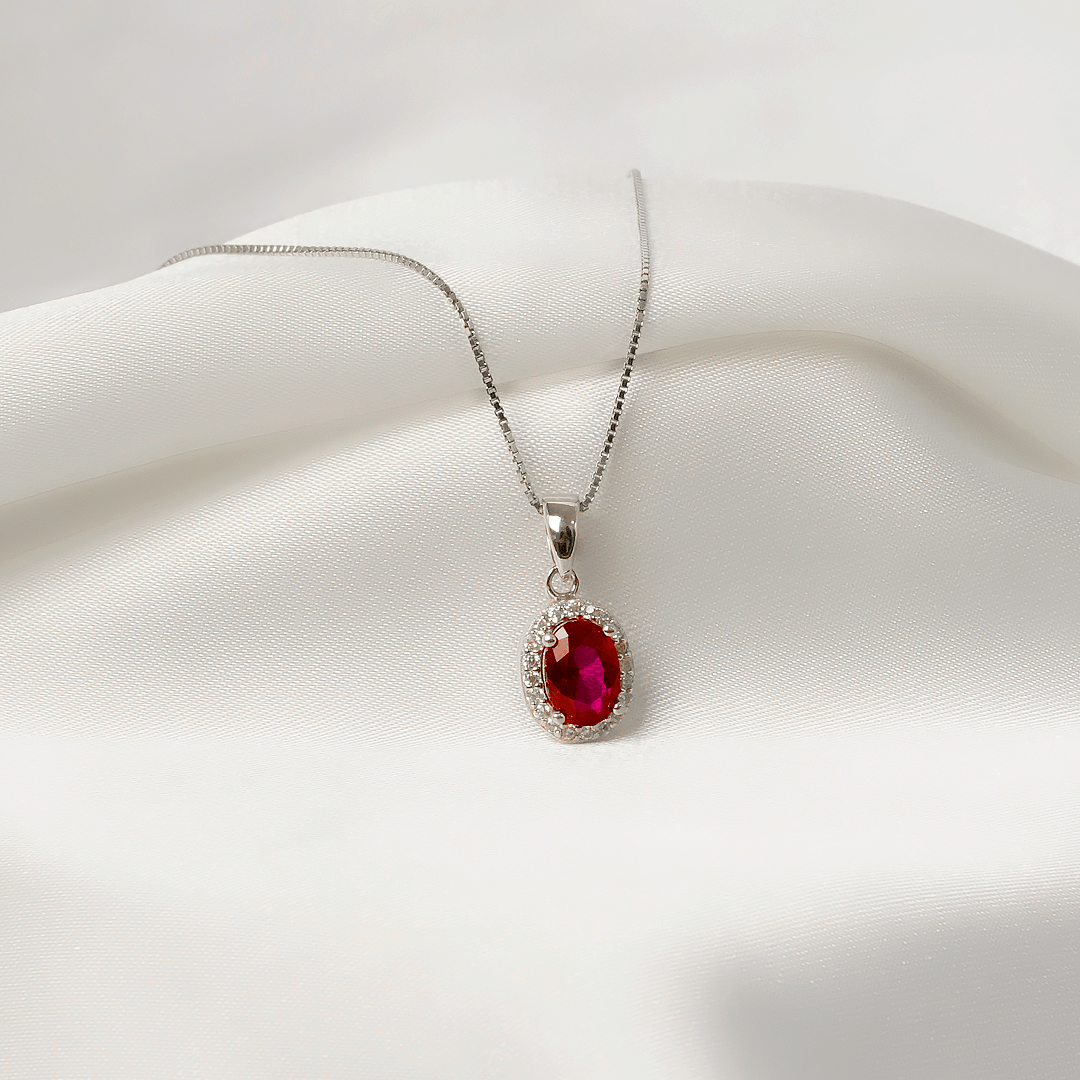 Lab Ruby Necklace
