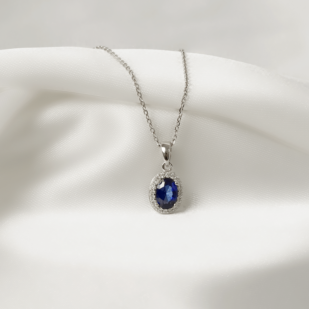 Lab Sapphire Necklace