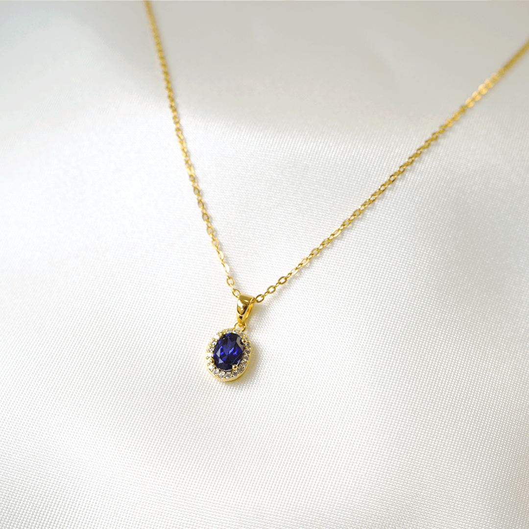 Lab Sapphire Necklace