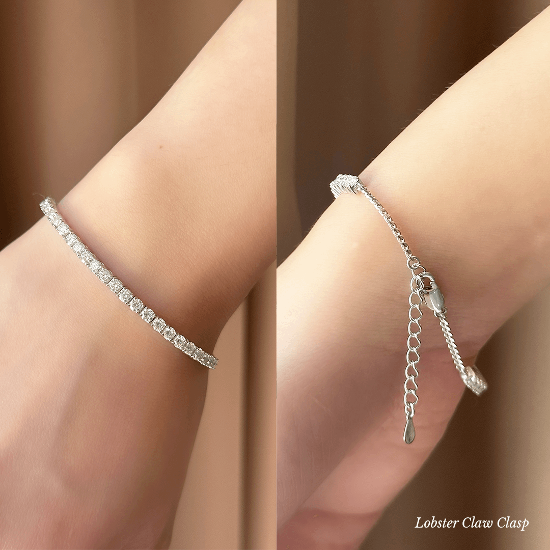 Diana Tennis Bracelet (Adjustable)