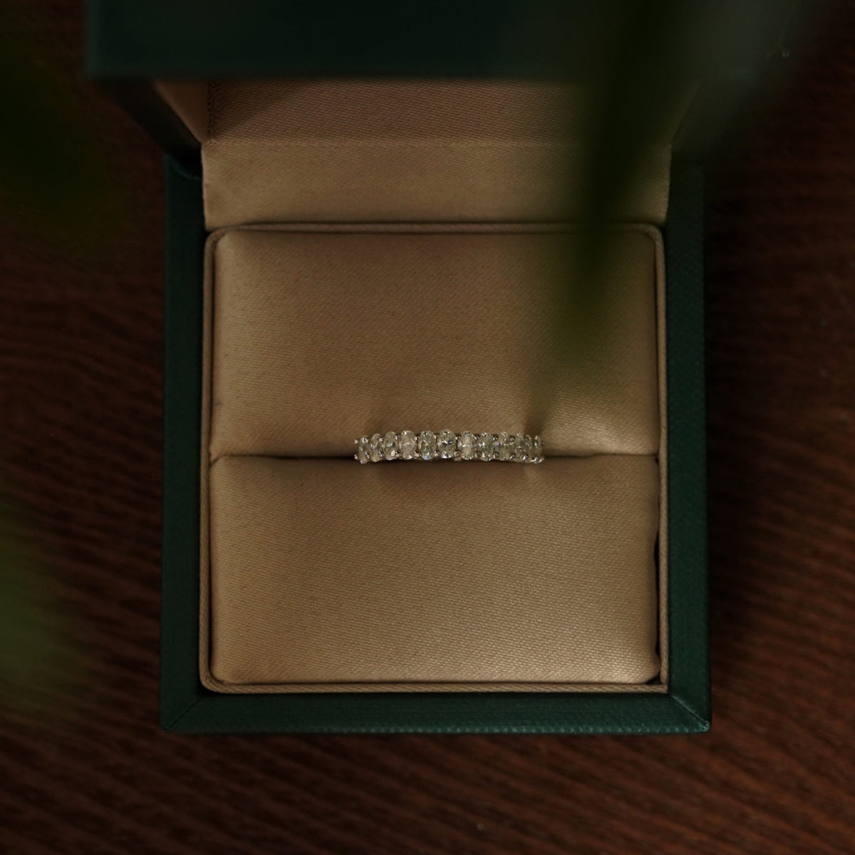 Luna Oval Half Eternity Ring