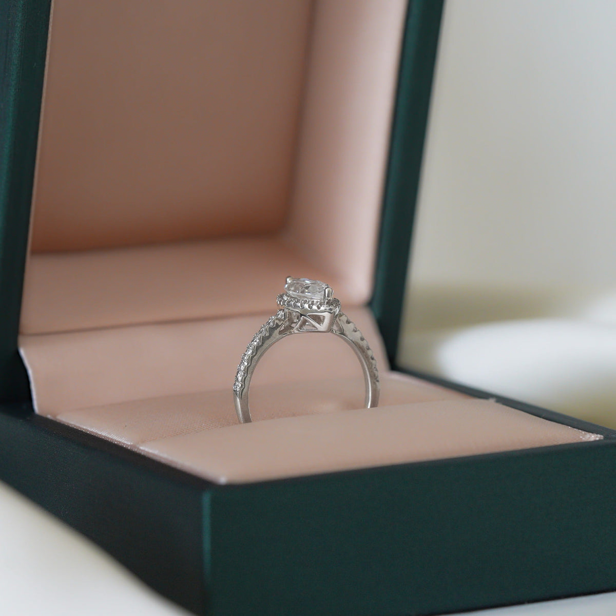Marquise Halo Pavé Ring