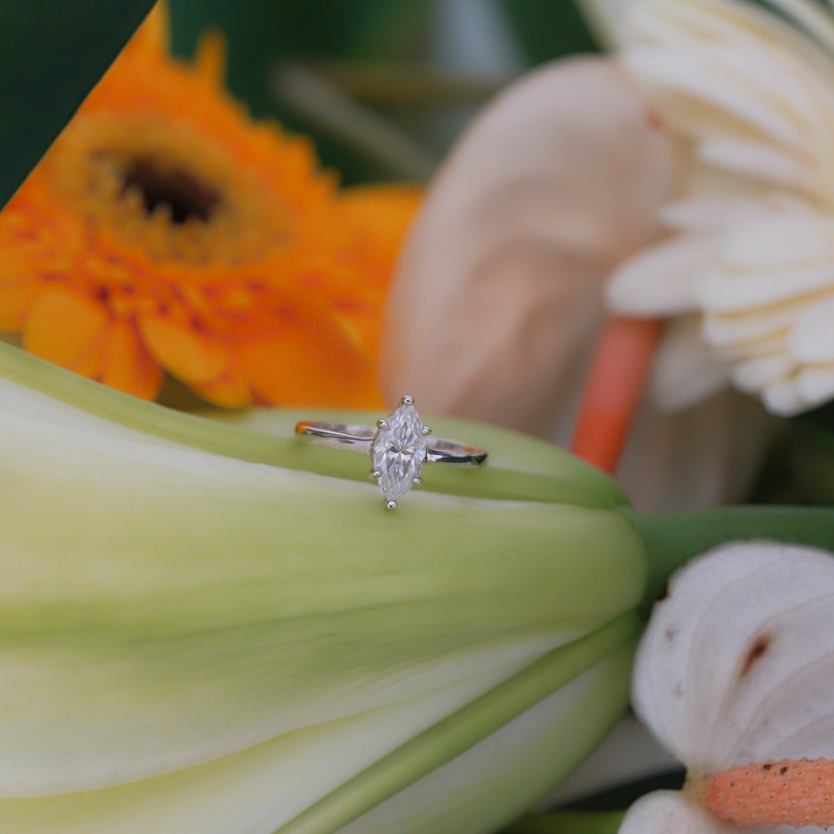 Marquise Solitaire Ring