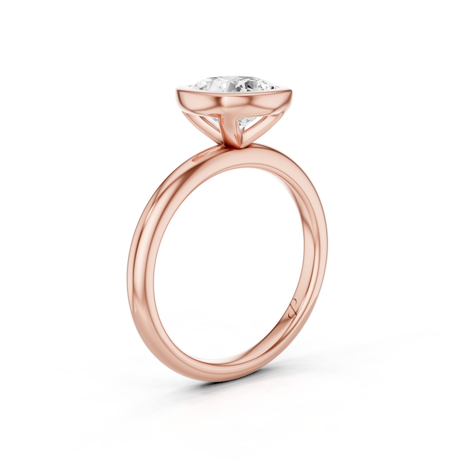 Bezel Solitaire (Diamond) - 18k Rose Gold
