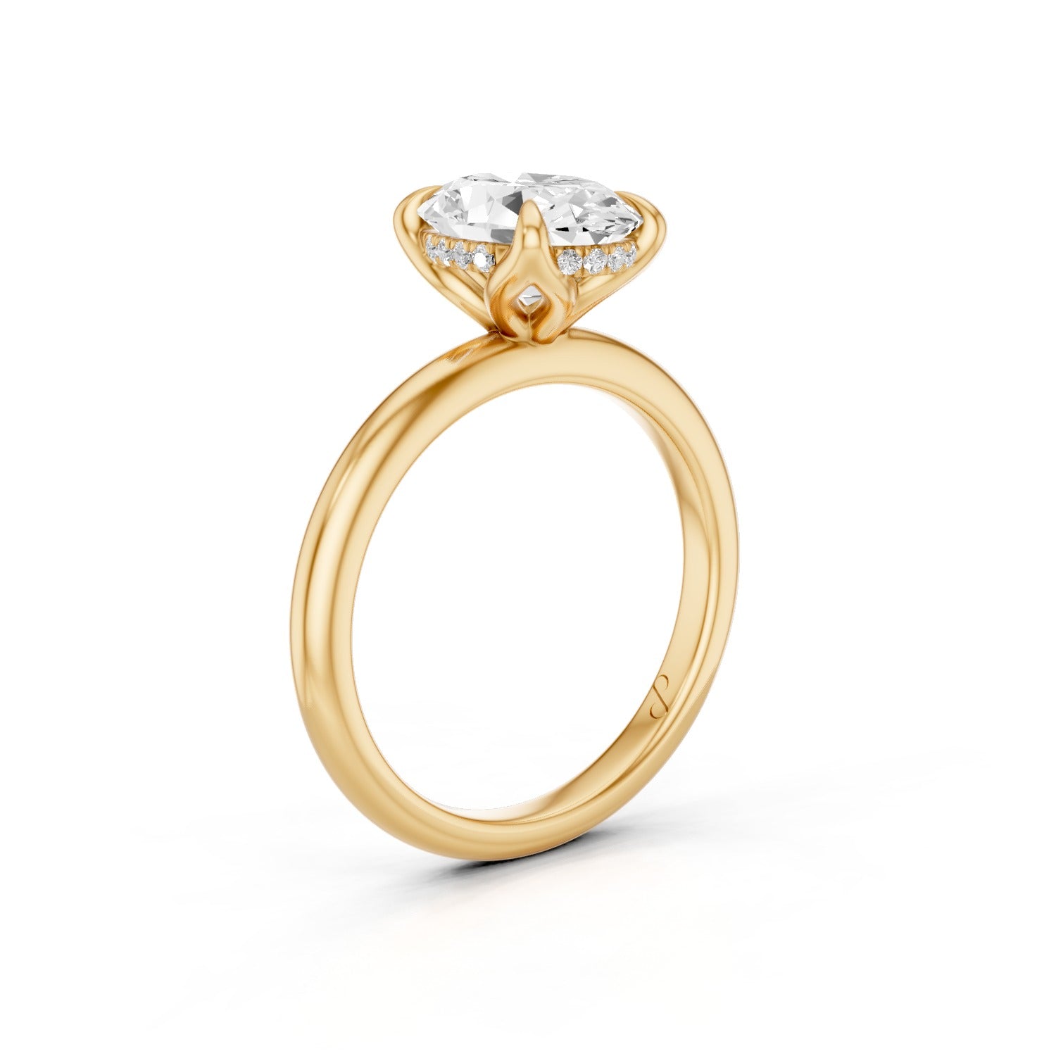 Hidden Halo Petal Solitaire (Diamond)