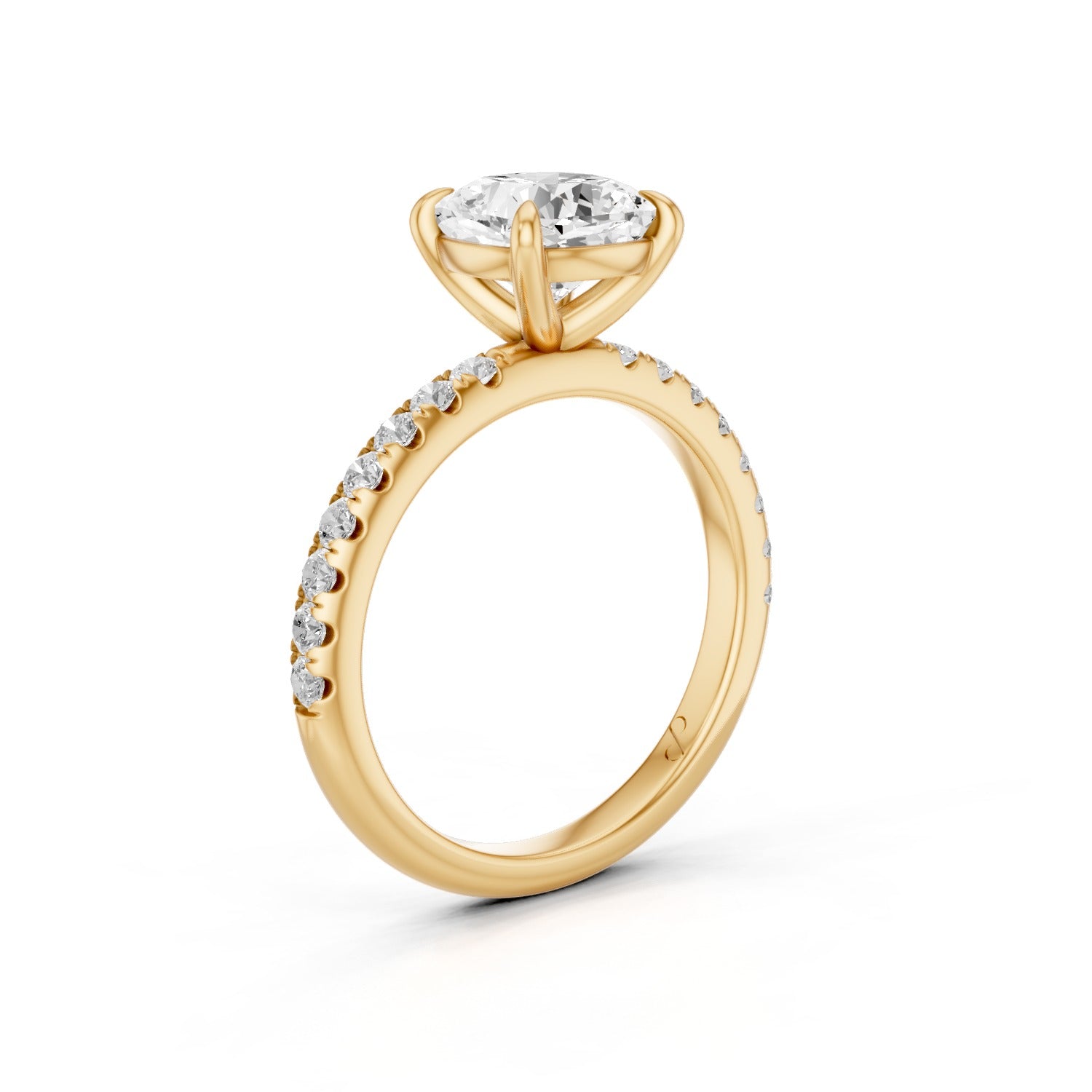 Classic Pavé (Moissanite) | 18k Yellow Gold