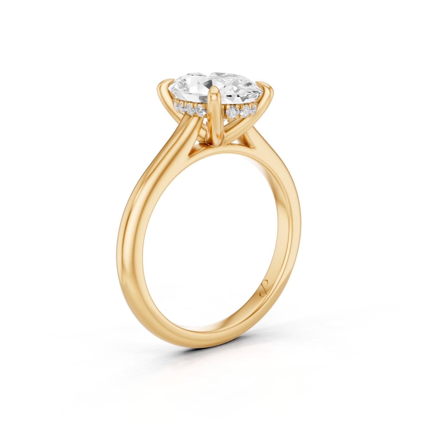 Hidden Halo Cathedral Solitaire (Diamond)