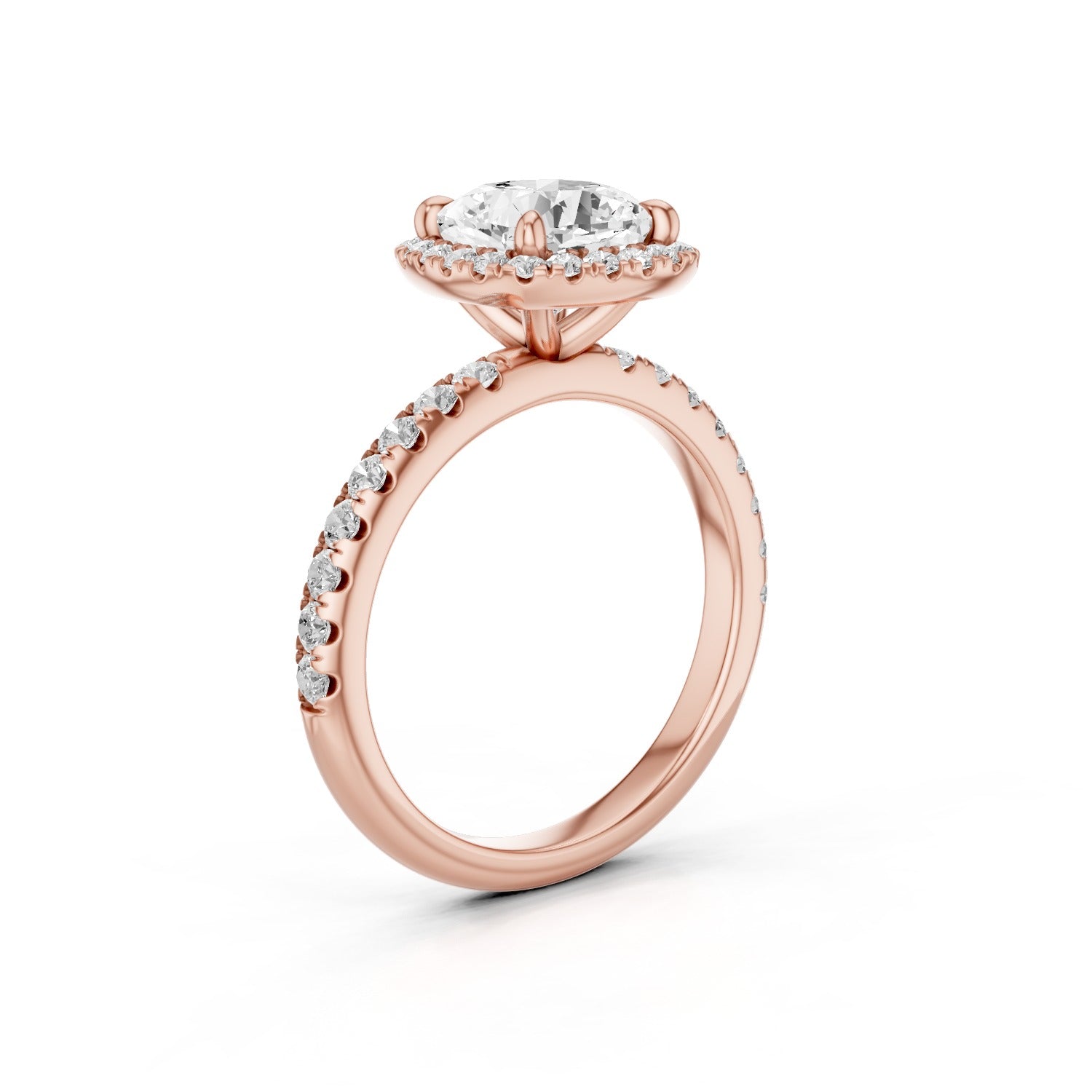 Halo Pavé (Diamond) - 10k Rose Gold