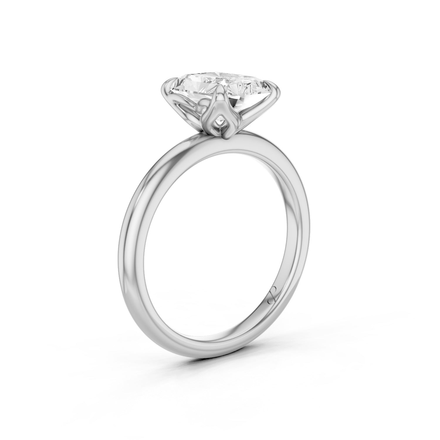 Petal Solitaire (Diamond) | 18k White Gold