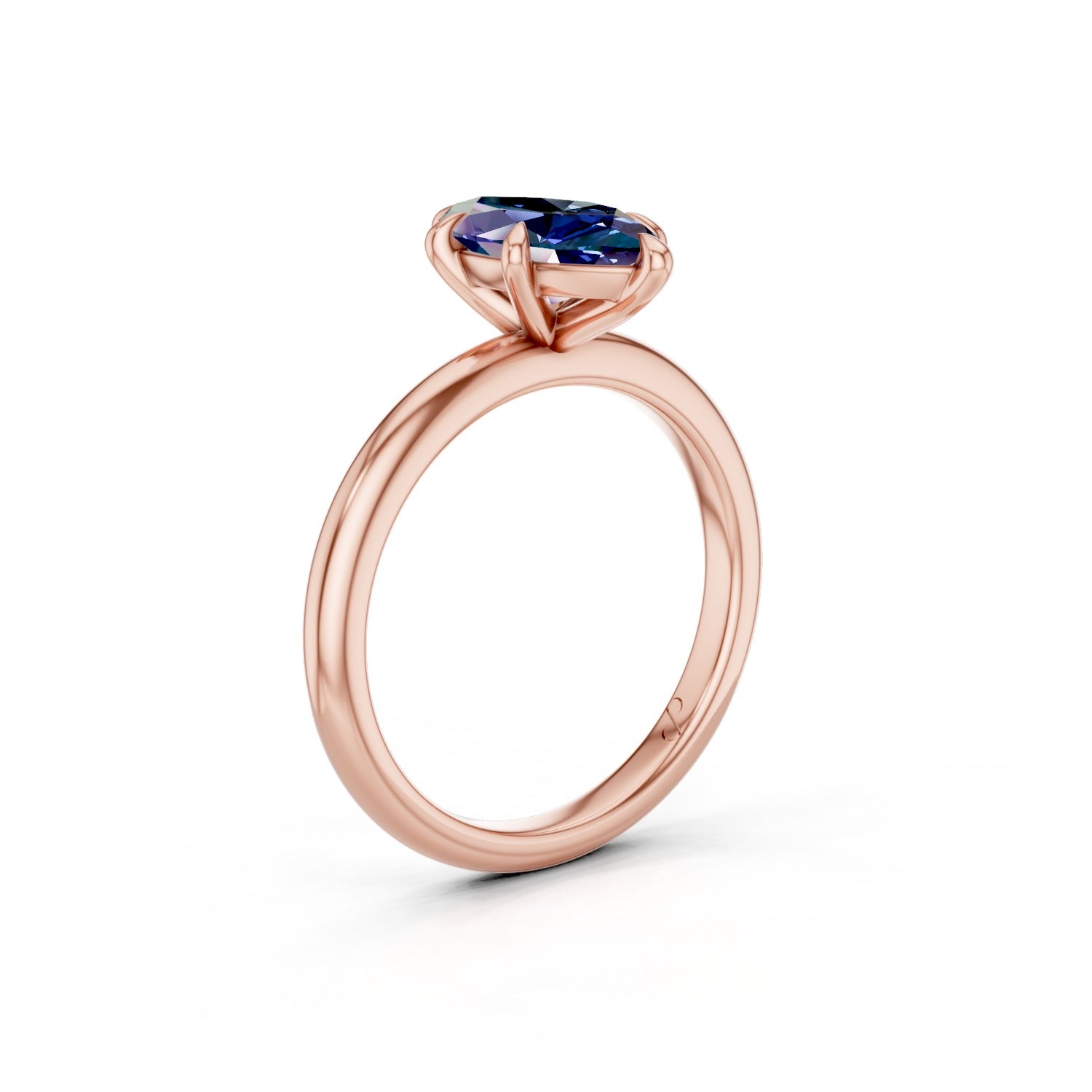 Classic Solitaire (Sapphire) | 10k Rose Gold