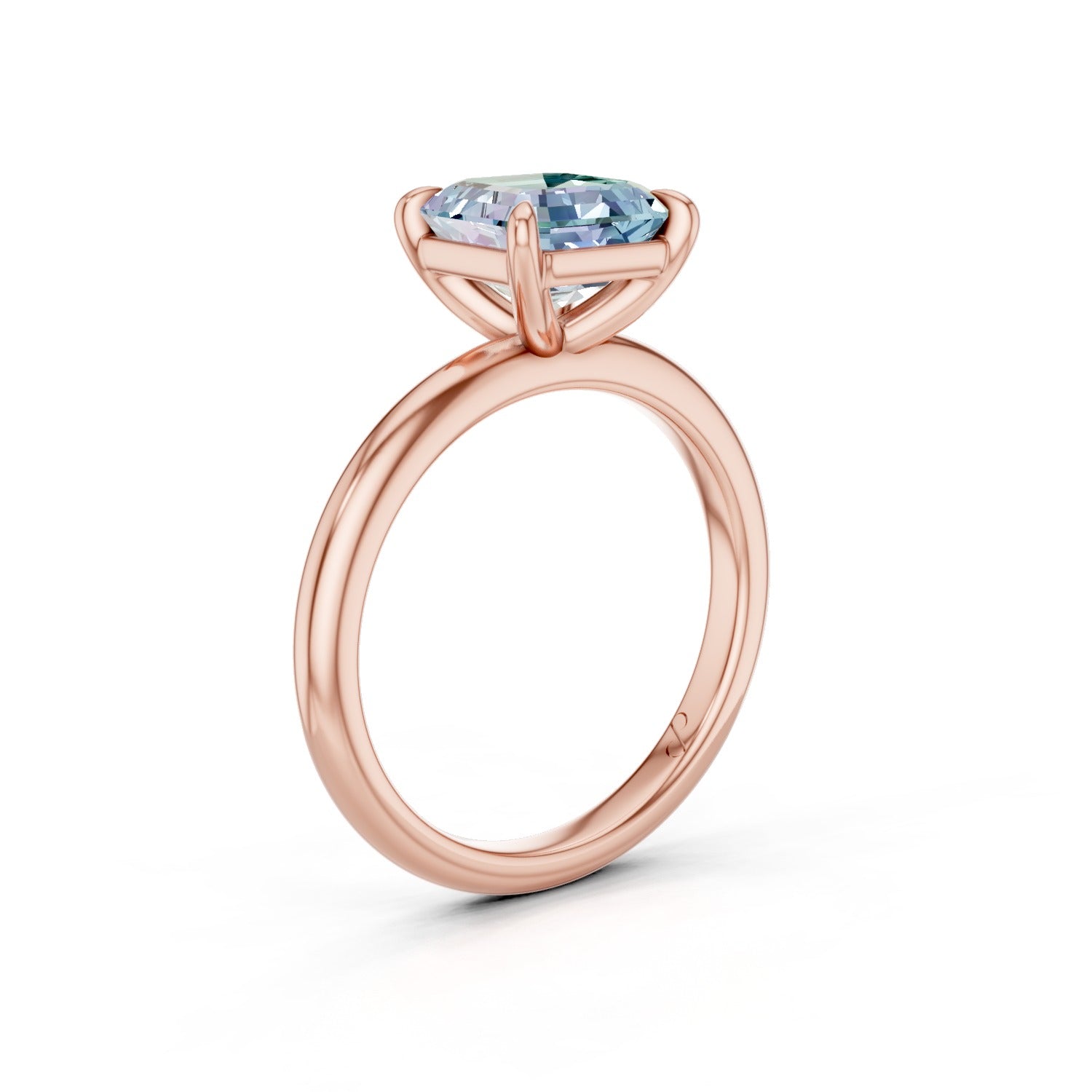 Classic Solitaire (Aquamarine) | 10k Rose Gold