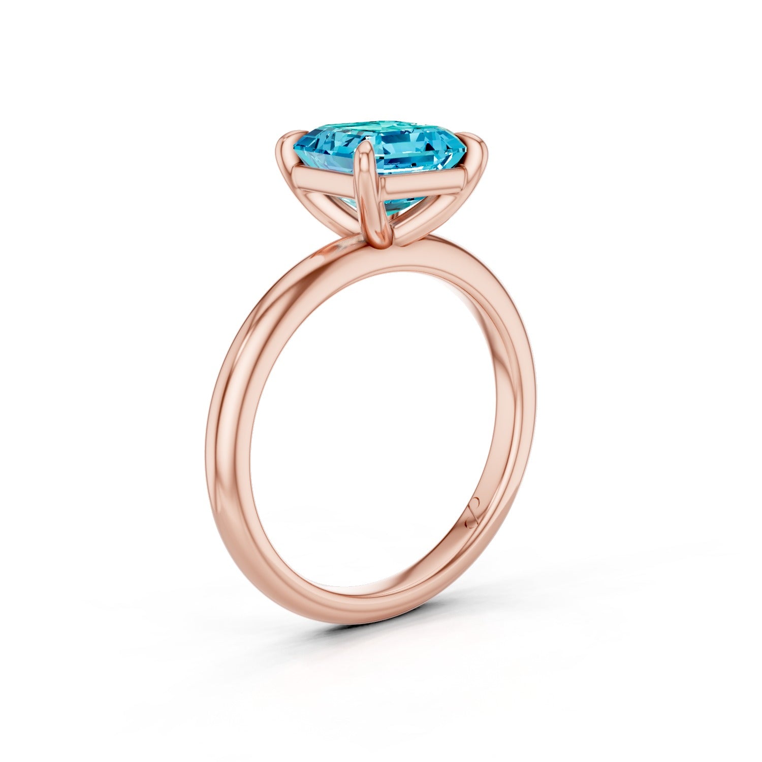 Classic Solitaire (Paraiba) - 10k Rose Gold
