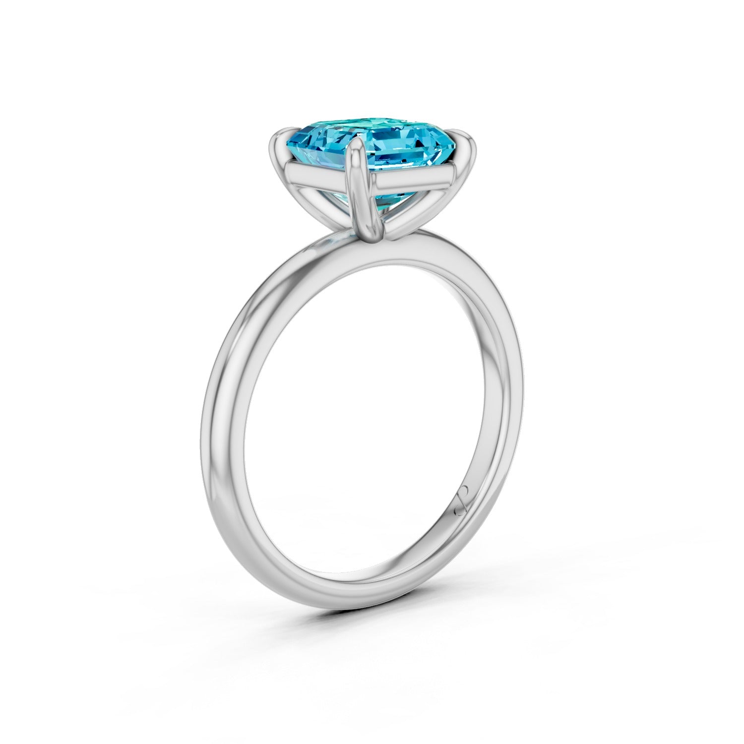Classic Solitaire (Paraiba) | 14k White Gold