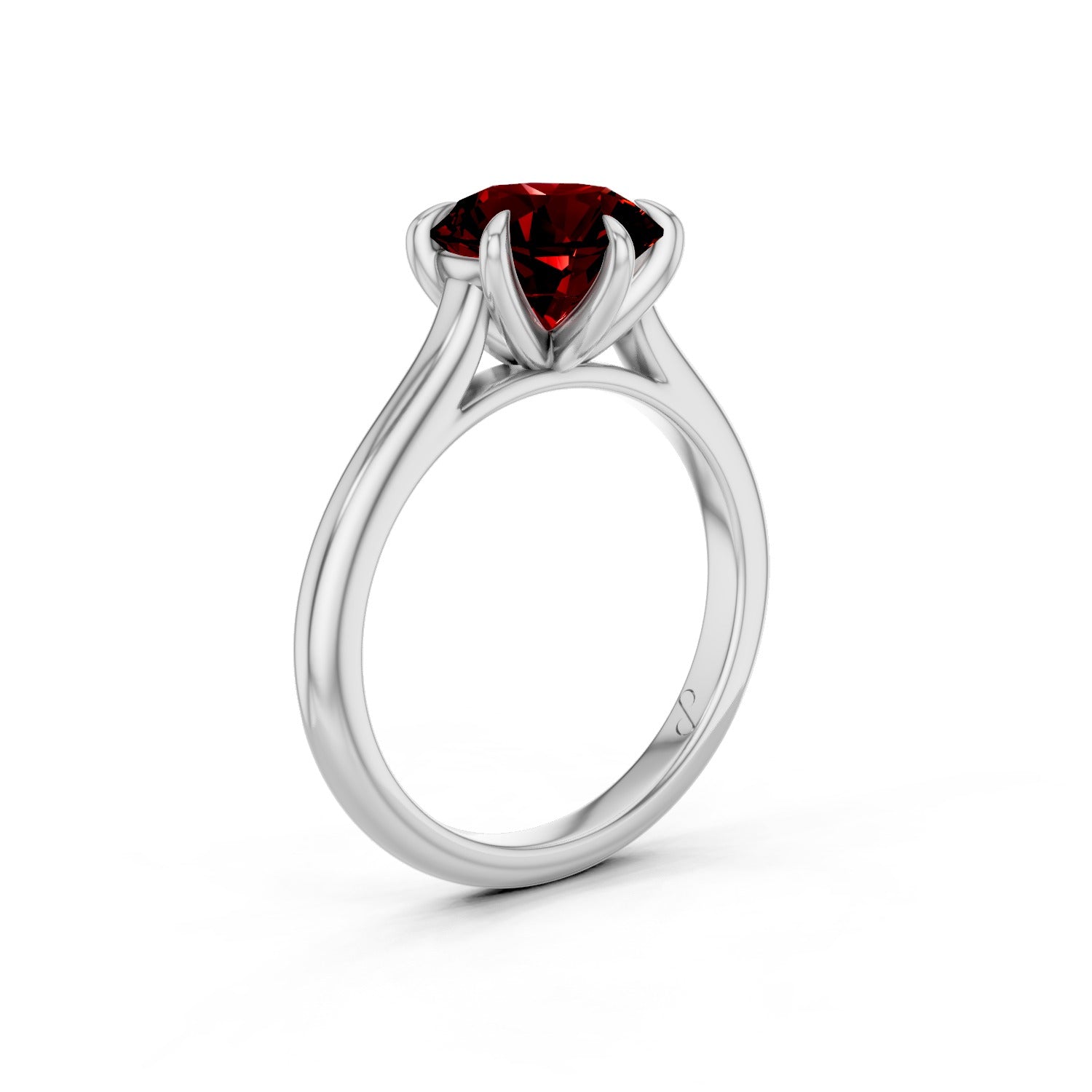 Cathedral Solitaire (Ruby) | 10k White Gold