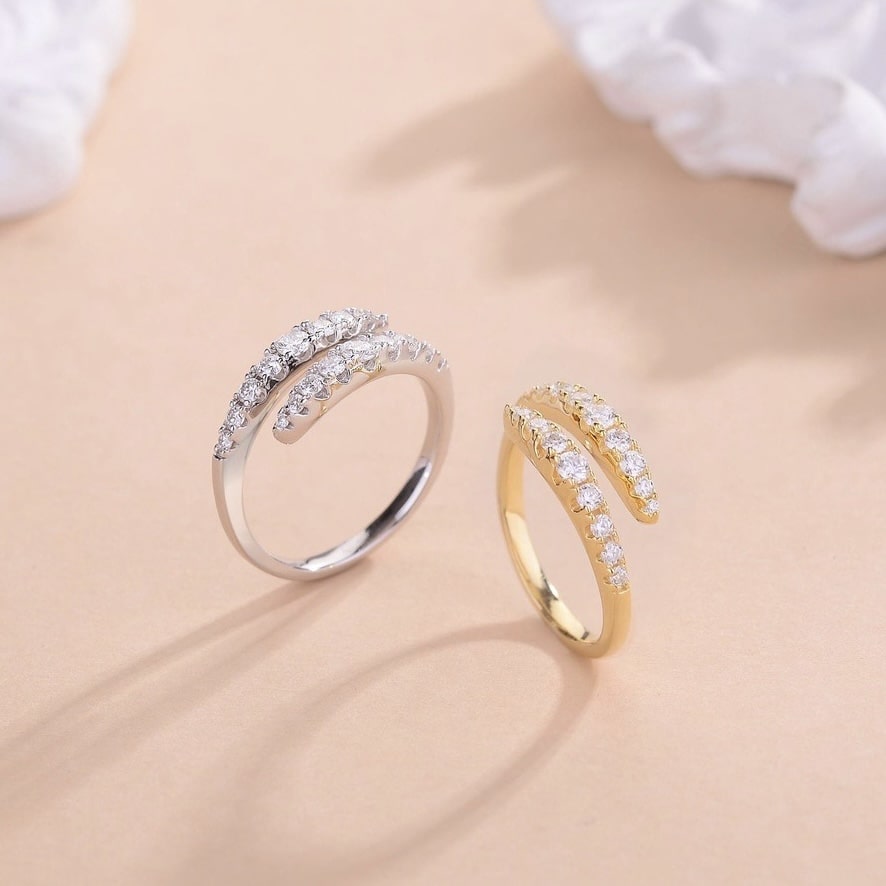 Serpens Double Row Ring