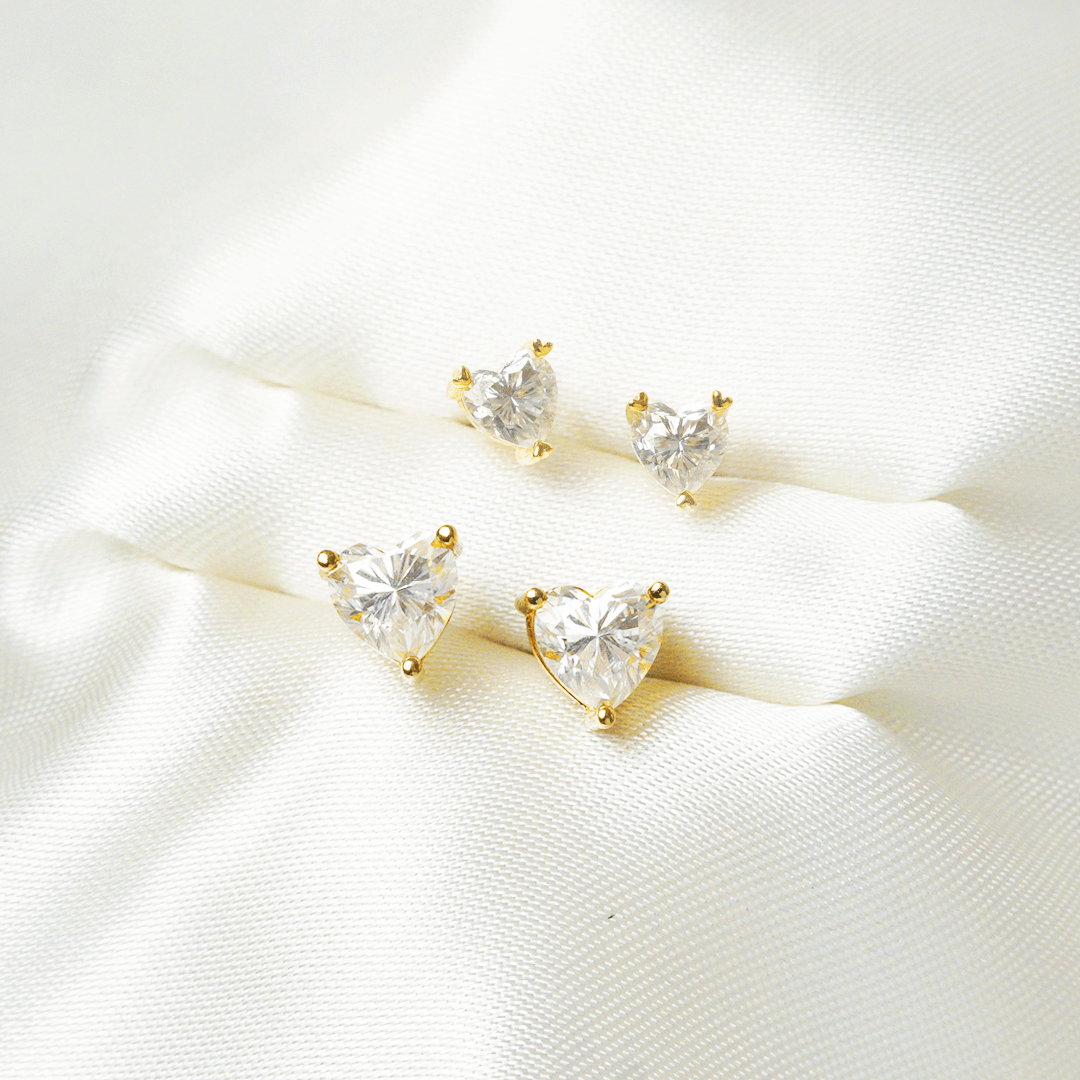 Valentina Heart Stud Earrings