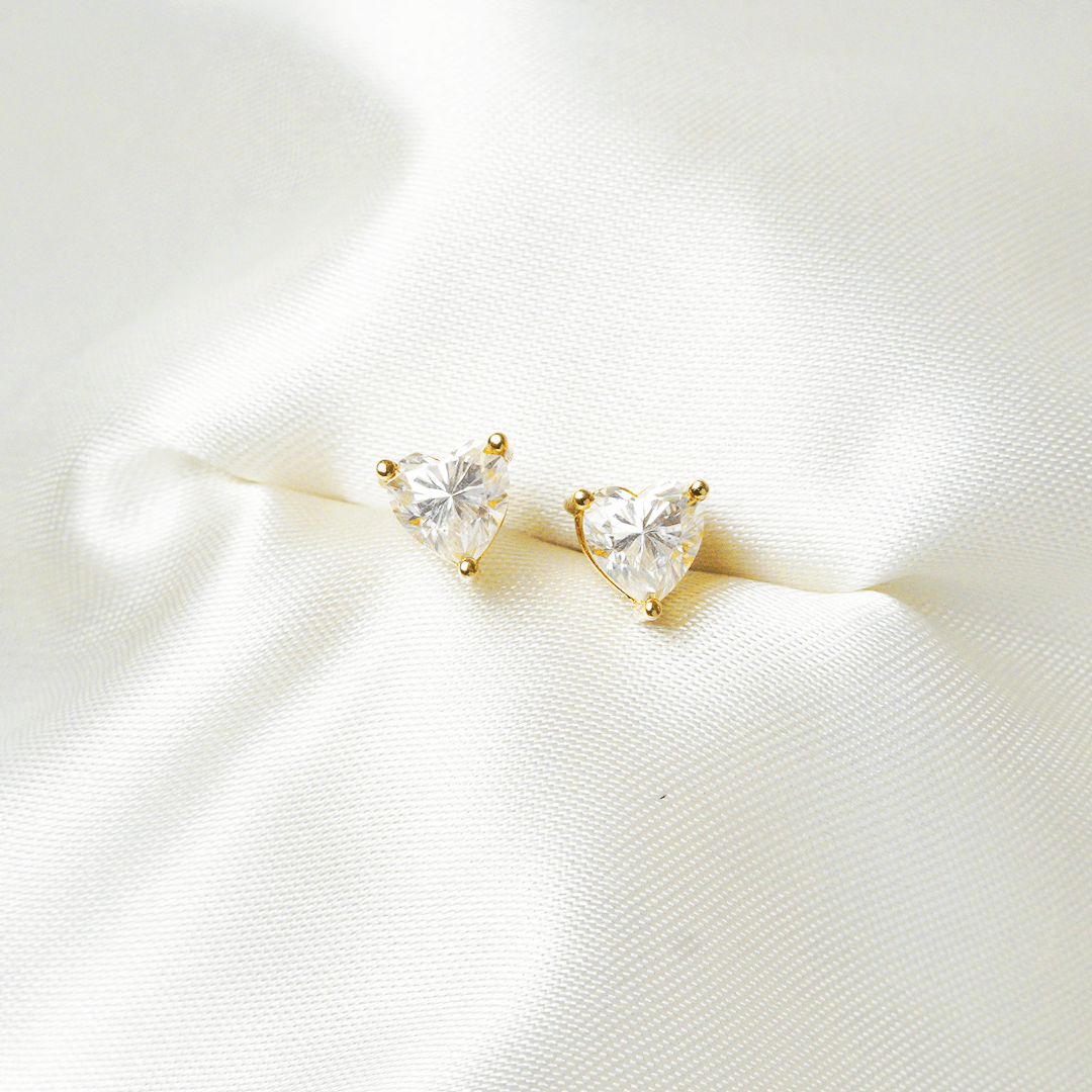 Valentina Heart Stud Earrings