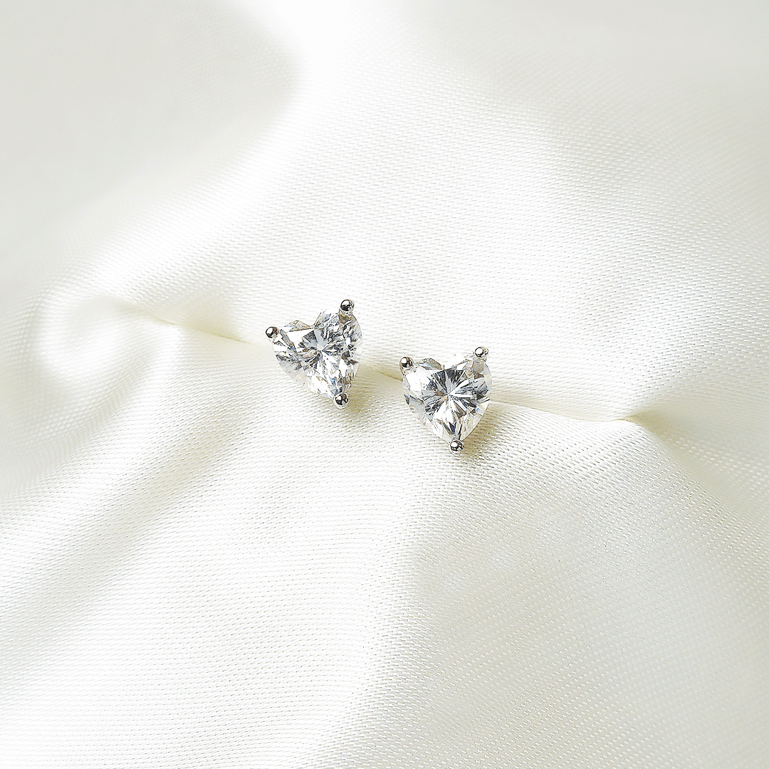 Valentina Heart Stud Earrings