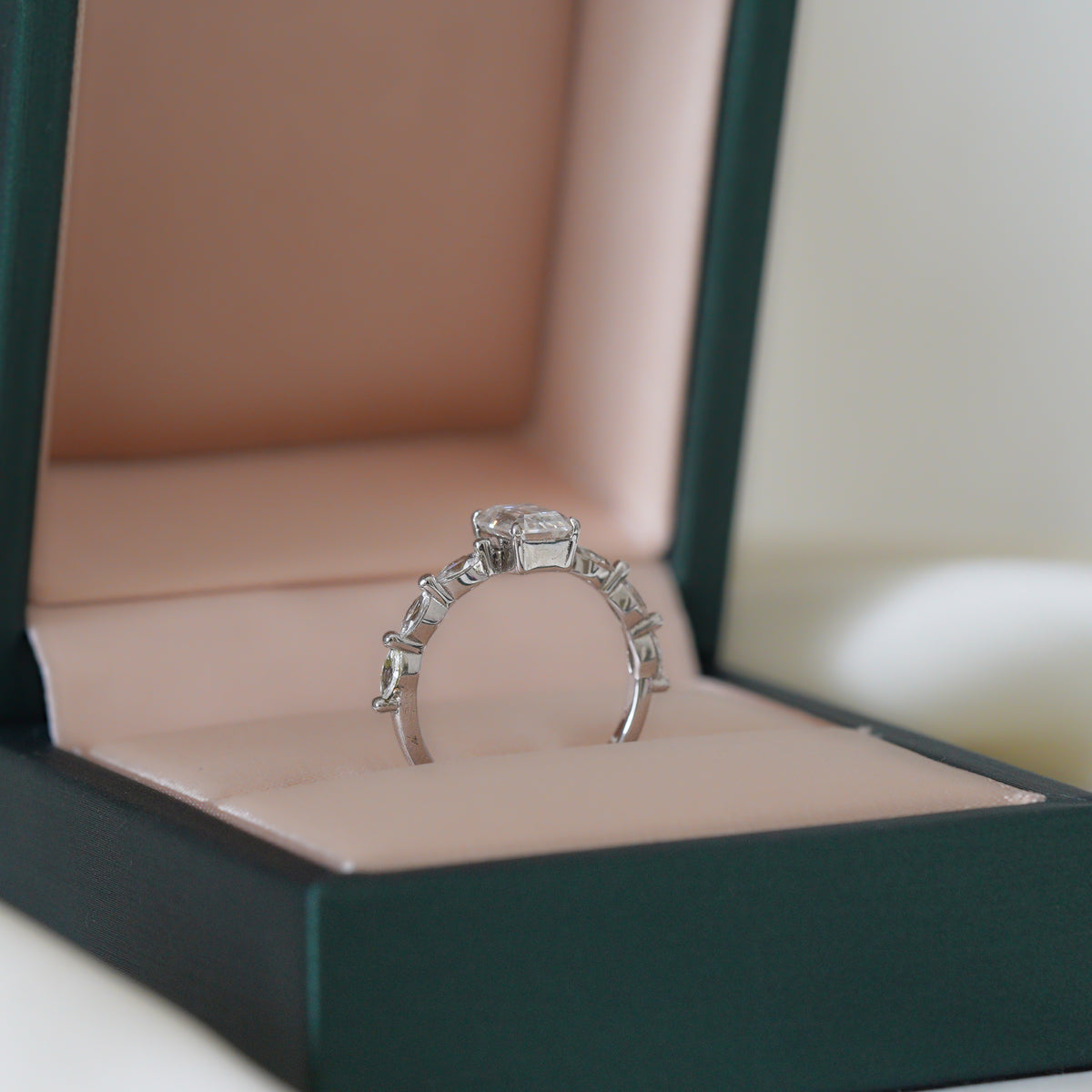 Zerelle Emerald Pavé Ring