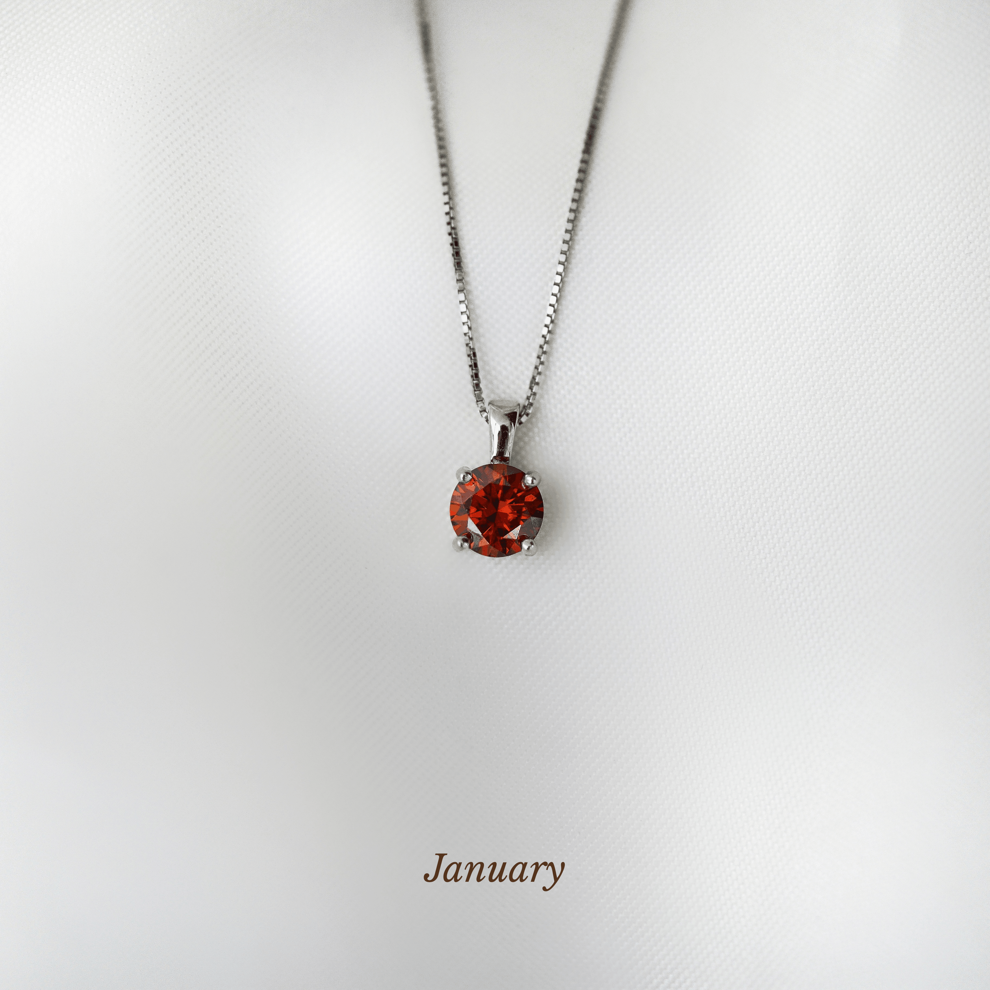 Caro Birthstone Round Necklace