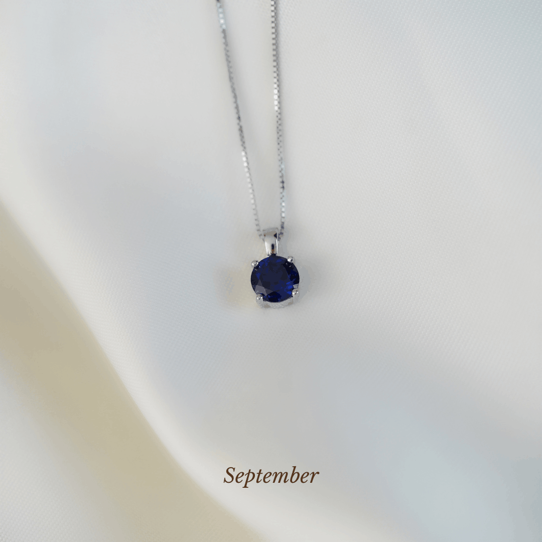 Caro Birthstone Round Necklace
