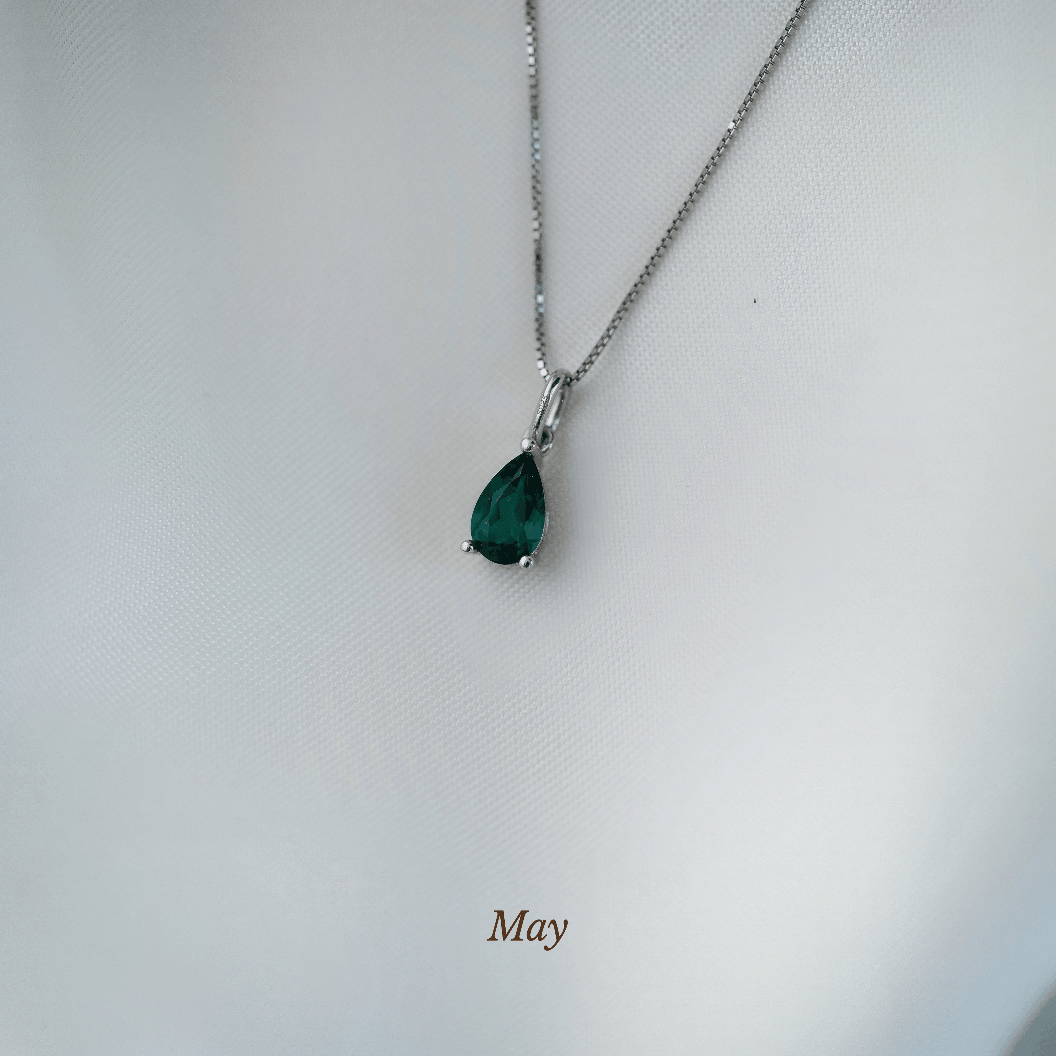 Caro Birthstone Pear Necklace