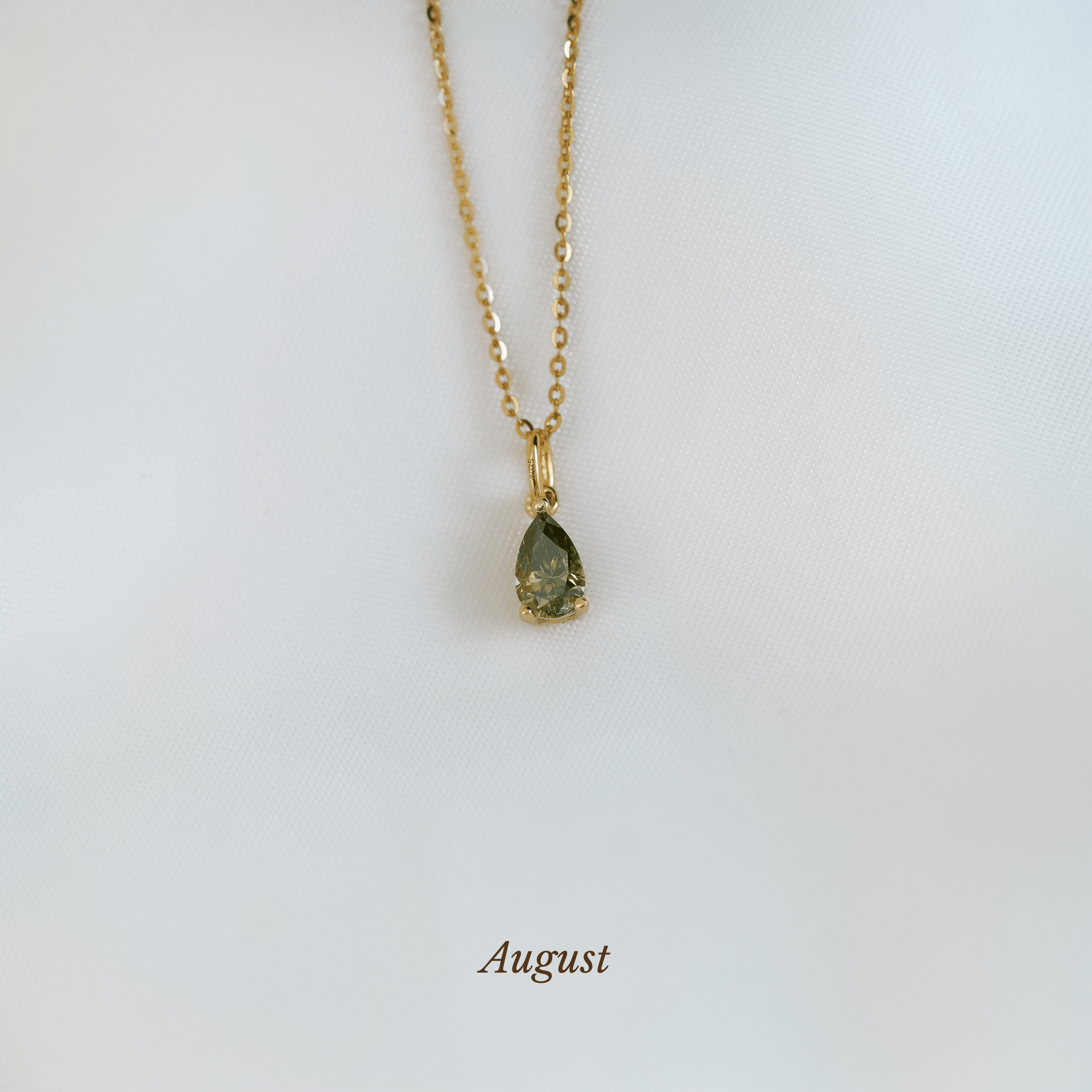 Caro Birthstone Pear Necklace