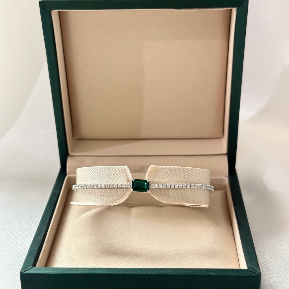 Lab Emerald Bracelet