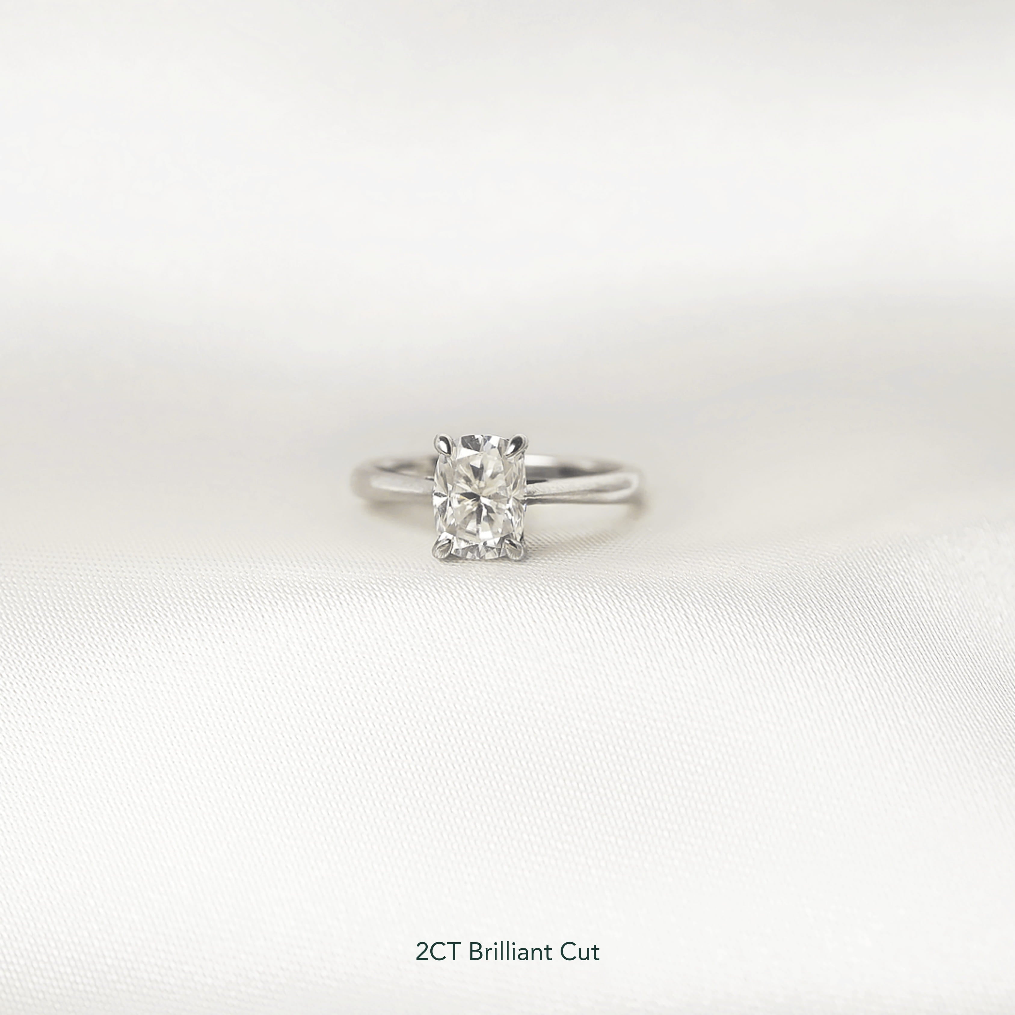 Elongated Cushion Solitaire Ring
