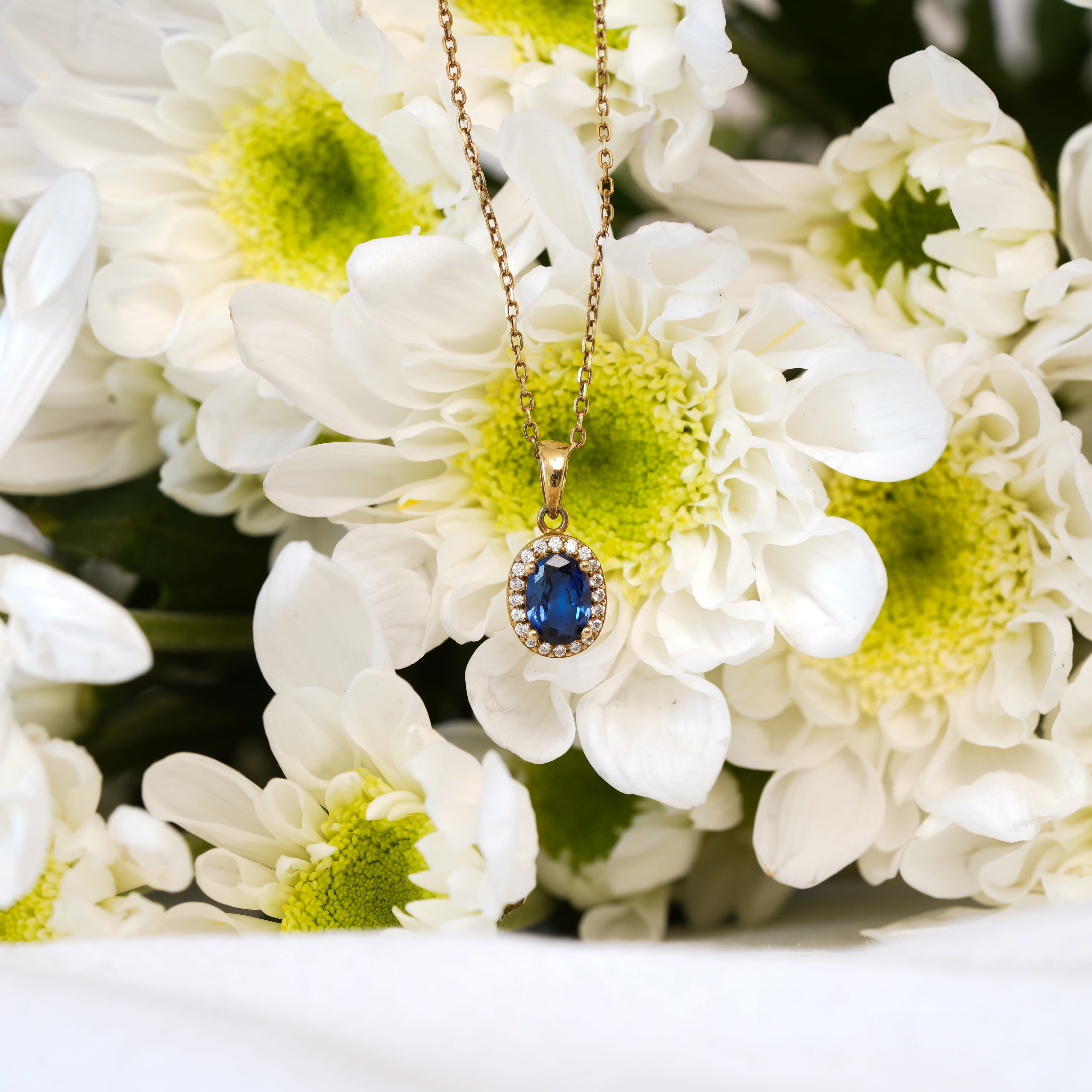 Lab Sapphire Necklace