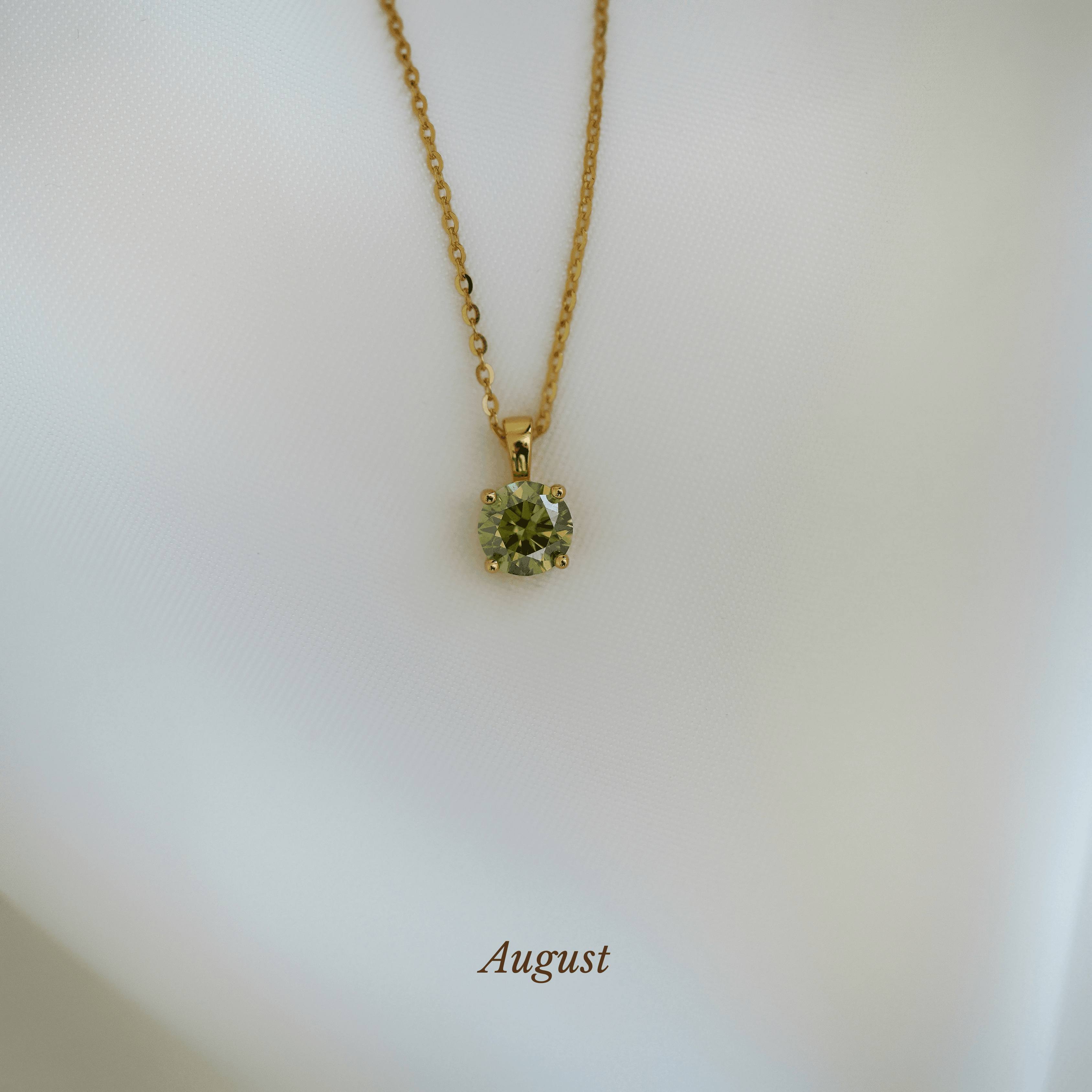 Caro Birthstone Round Necklace